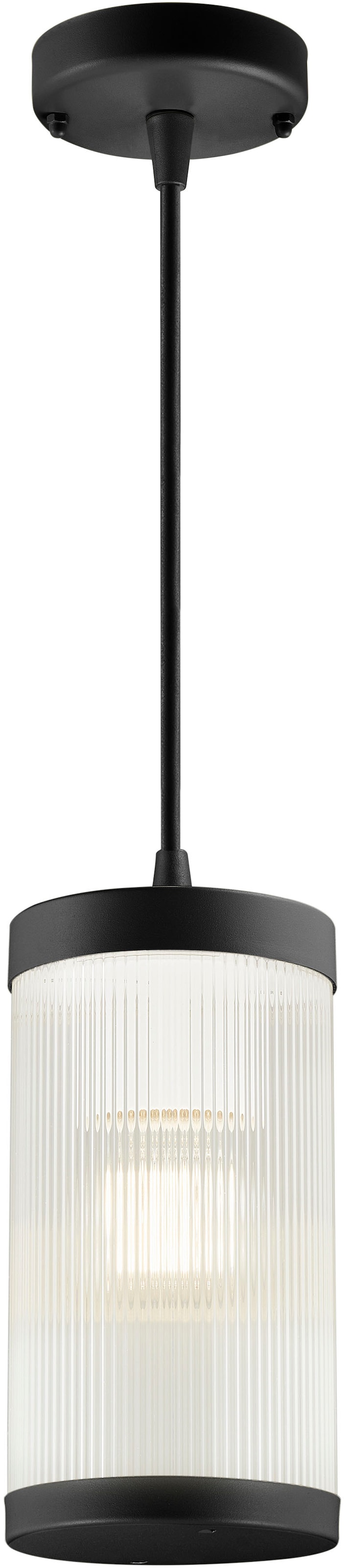 Nordlux Pendelleuchte »Coupar«, (1 St.), Robustes, pulverbeschichtetes Metall, Gerippter Diffusor erzeugt ein angenehmes Licht, für Leuchtmittel E27