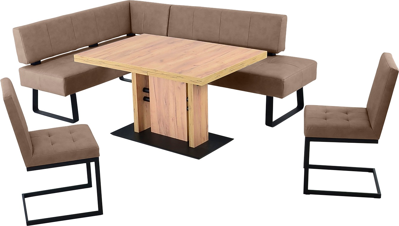 K+W Komfort & Wohnen Essgruppe »Spider II« 4 Stk. tlg. langer Schenkel wahweise in 2 Breiten, 2 Freischwinger, 1 Tisch