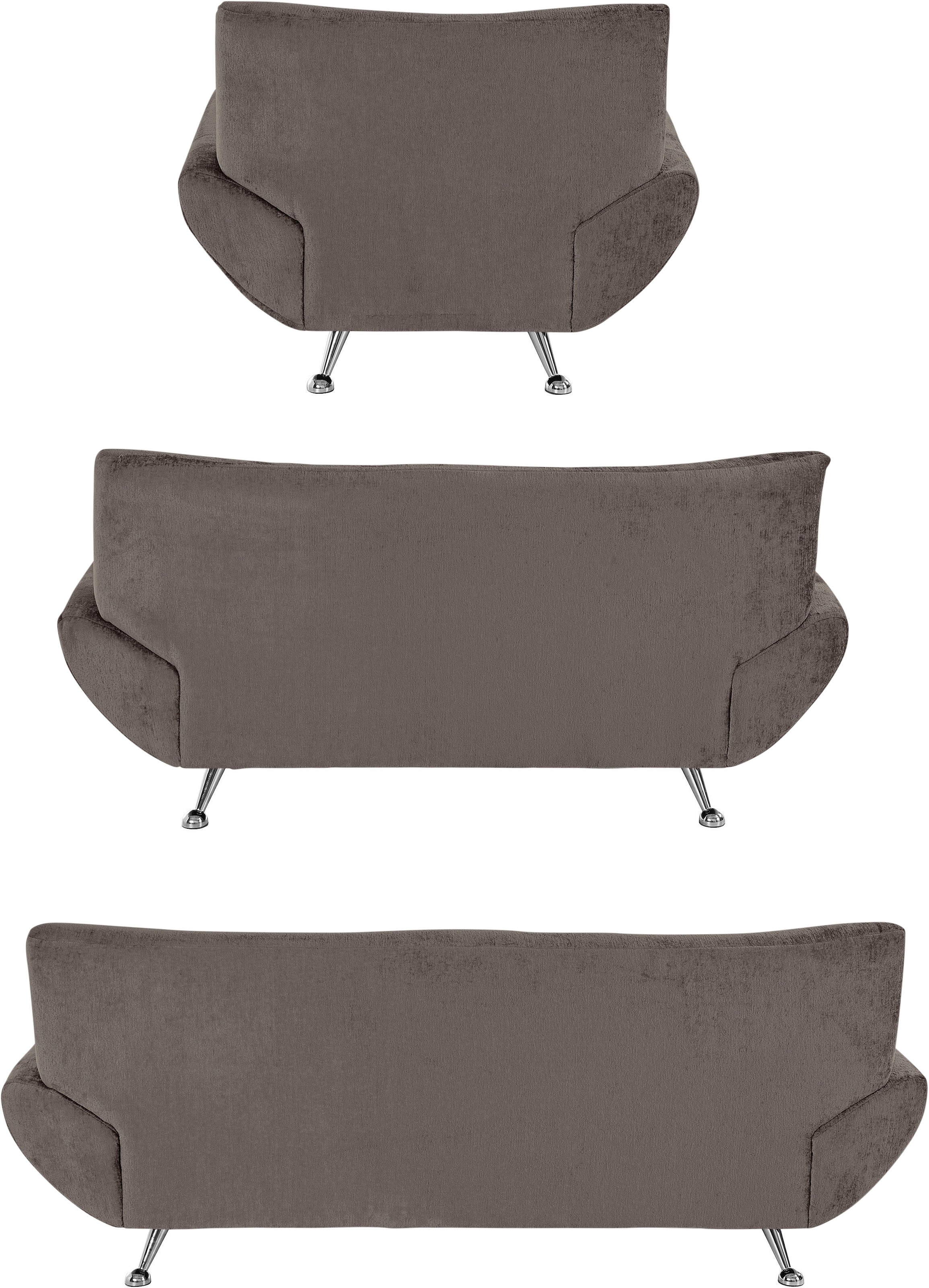 INOSIGN Polstergarnitur »Saltare elegant und komfortabel, toller Fuß als Designelement«, (3 tlg.)