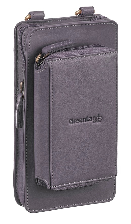 GreenLand Nature Handytasche »NATURE Soft«, mit aufgesetzter Börse und RFID-Schutz