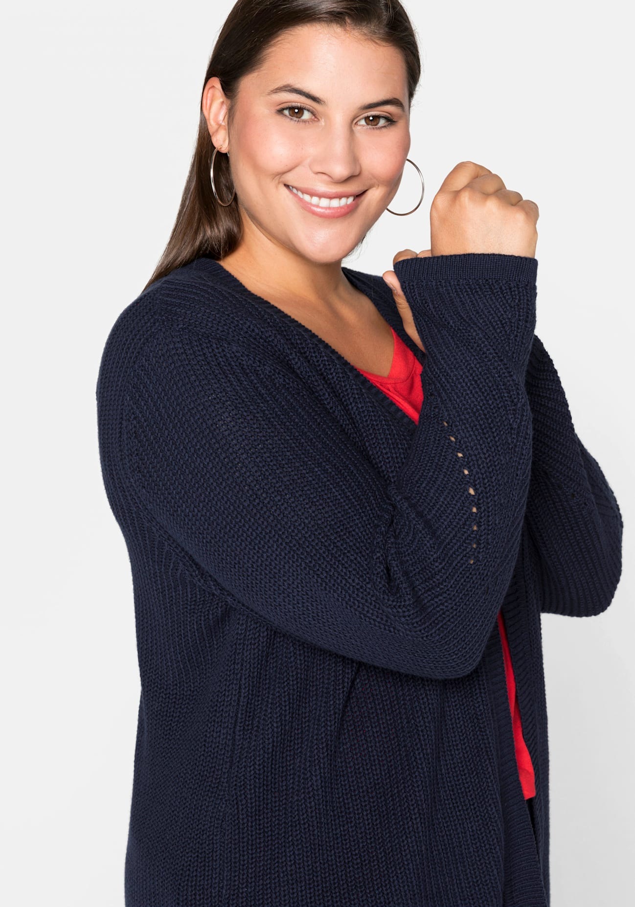 Sheego Longstrickjacke
