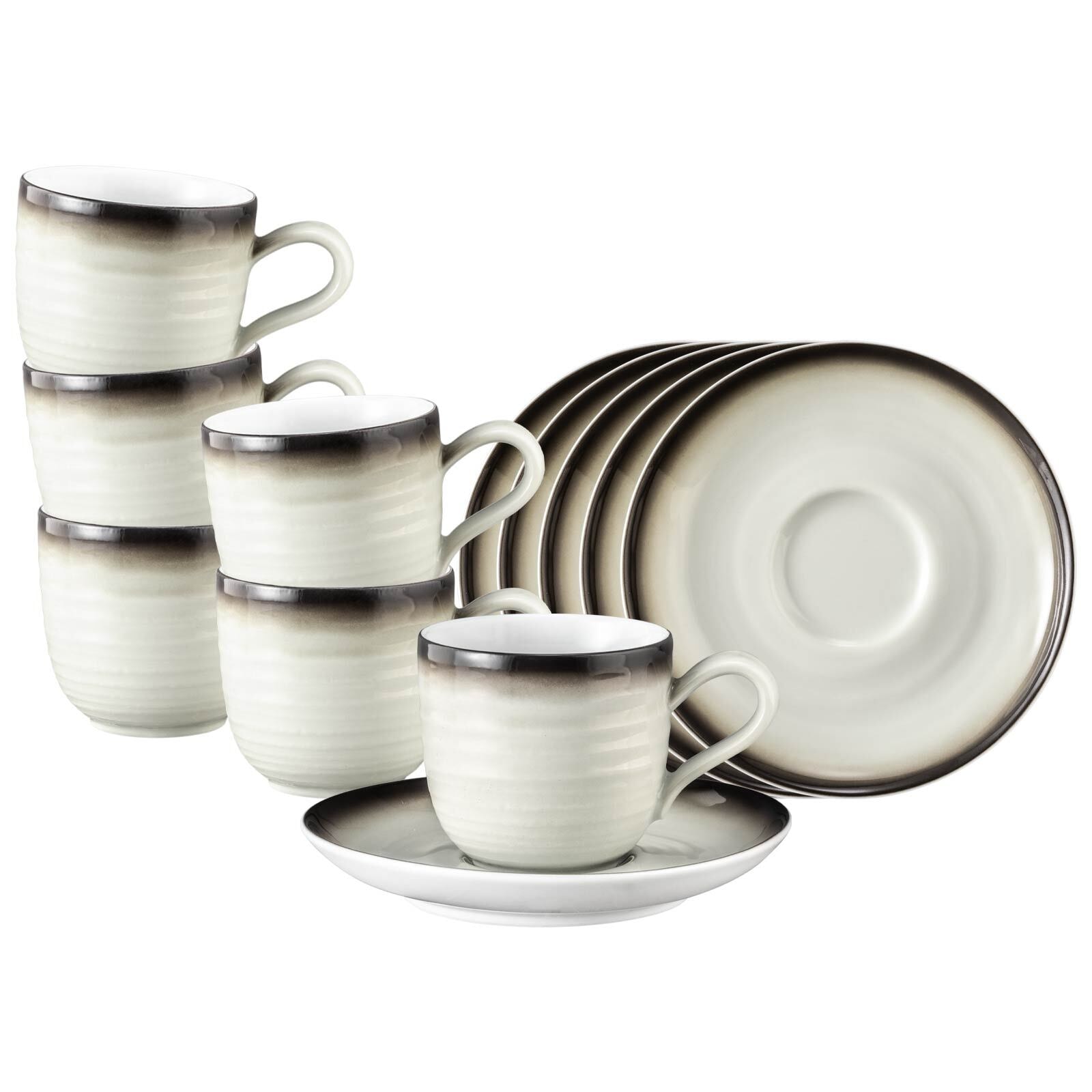 Seltmann Weiden Espressotassen mit Untertassen Terra 0,09 l 6er Set