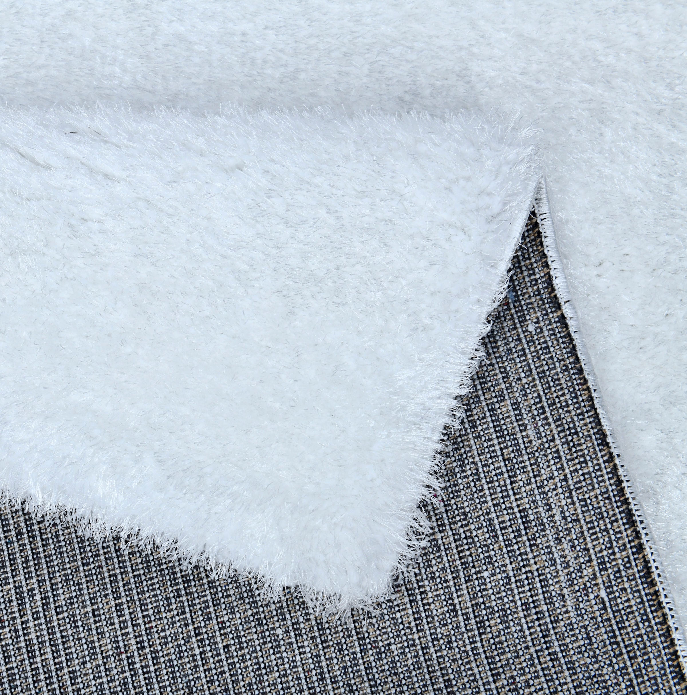 my home Bettumrandung »Malin«, (3 tlg.), Hochflor, Shaggy, Uni-Farben, leichter glanz, Microfaser, Pflegeleicht