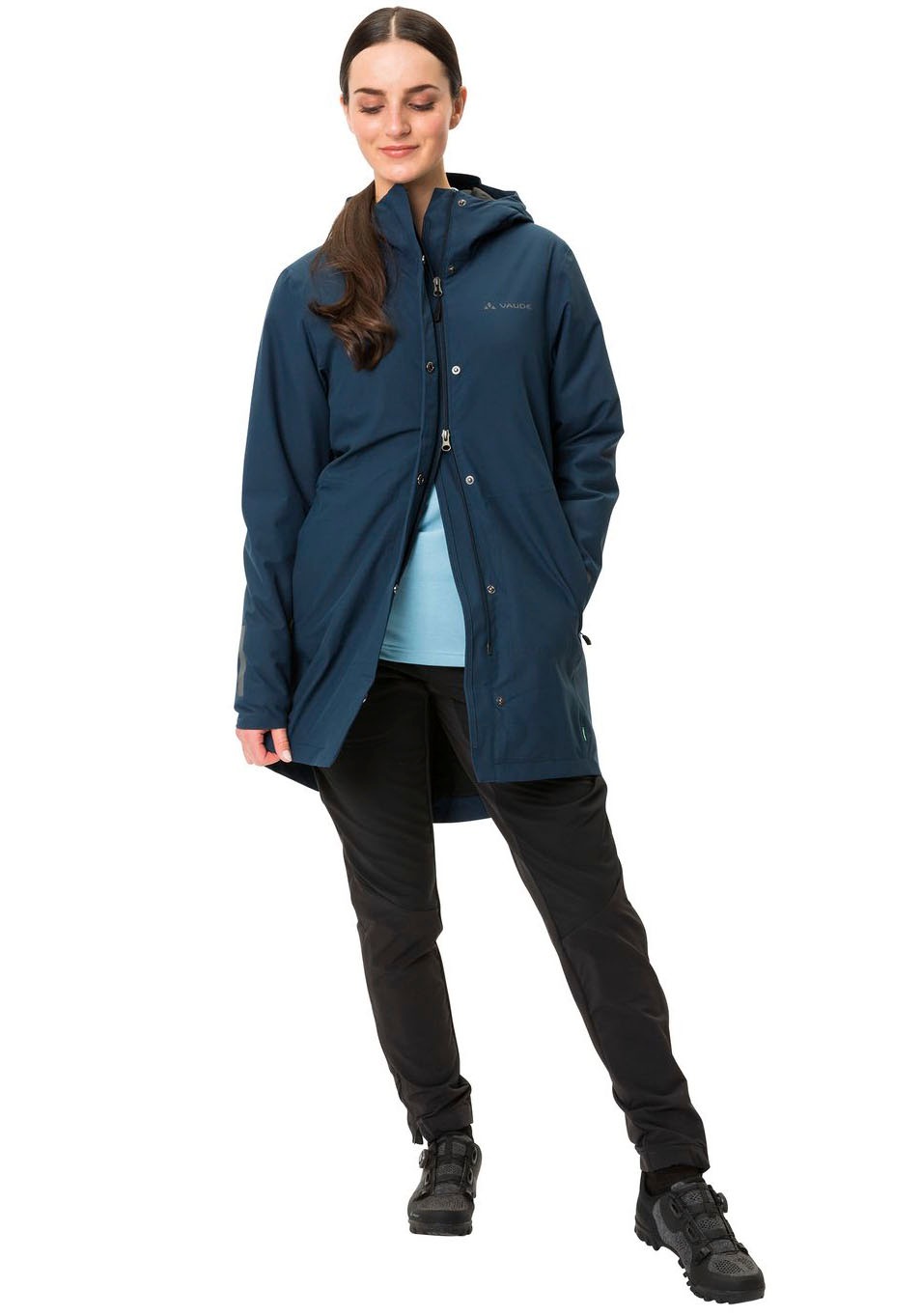 VAUDE Funktionsmantel »WOMEN'S CYCLIST PADDED PARKA II«, (1 tlg.), wattiert