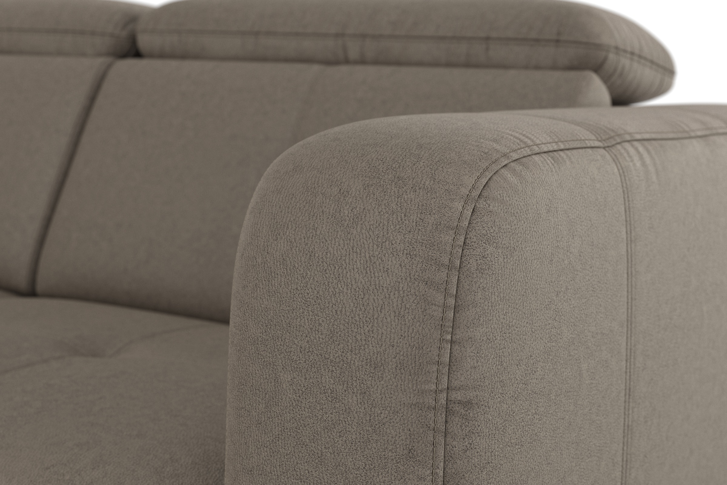 sit&more Ecksofa »Belluci L-Form«, inklusive Federkern, wahlweise mit Bettfunktion und Bettkasten
