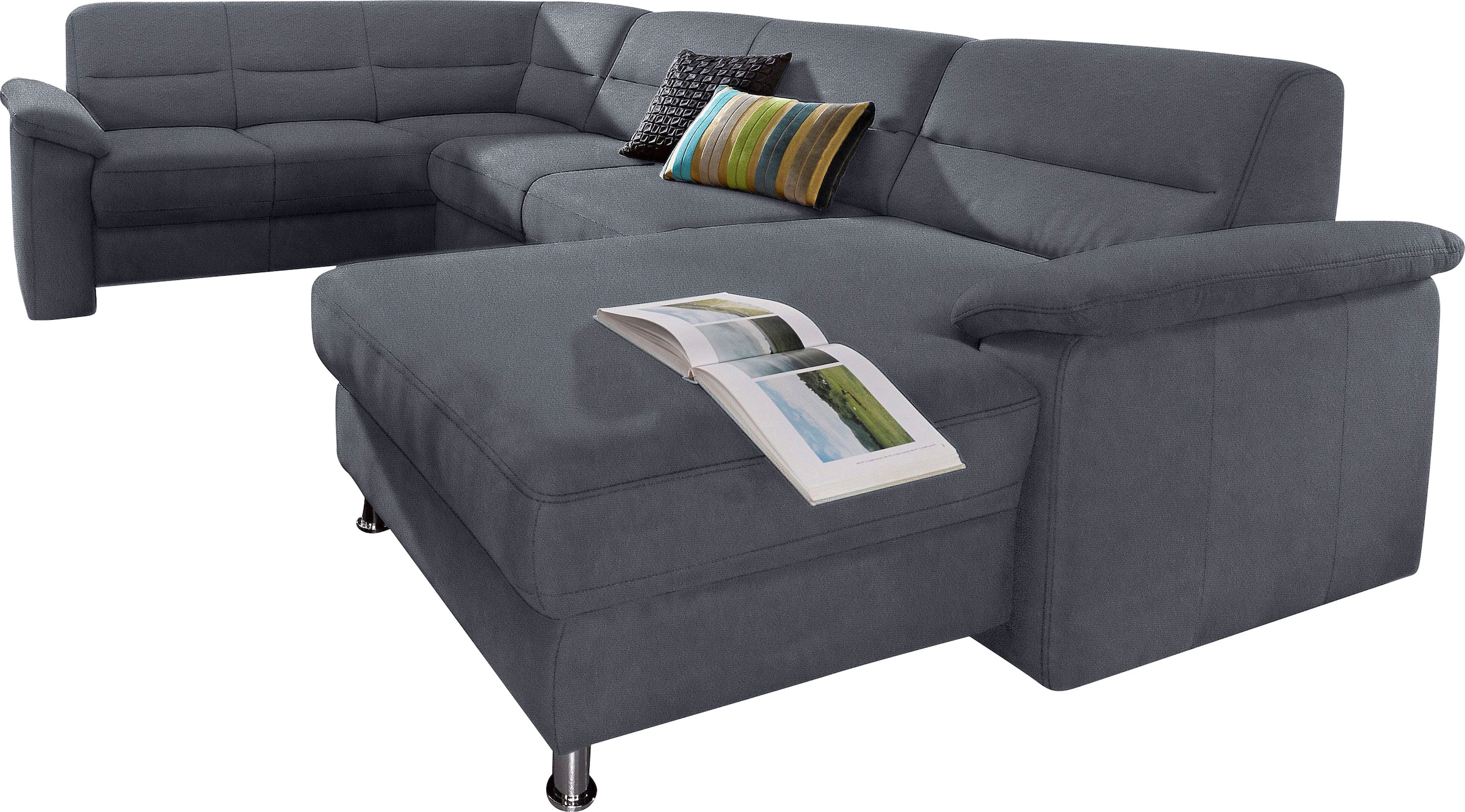 sit&more Wohnlandschaft »Ascara U-Form« inklusive Boxspring/Federkern-Polsterung, wahlweise mit Bettfunktion