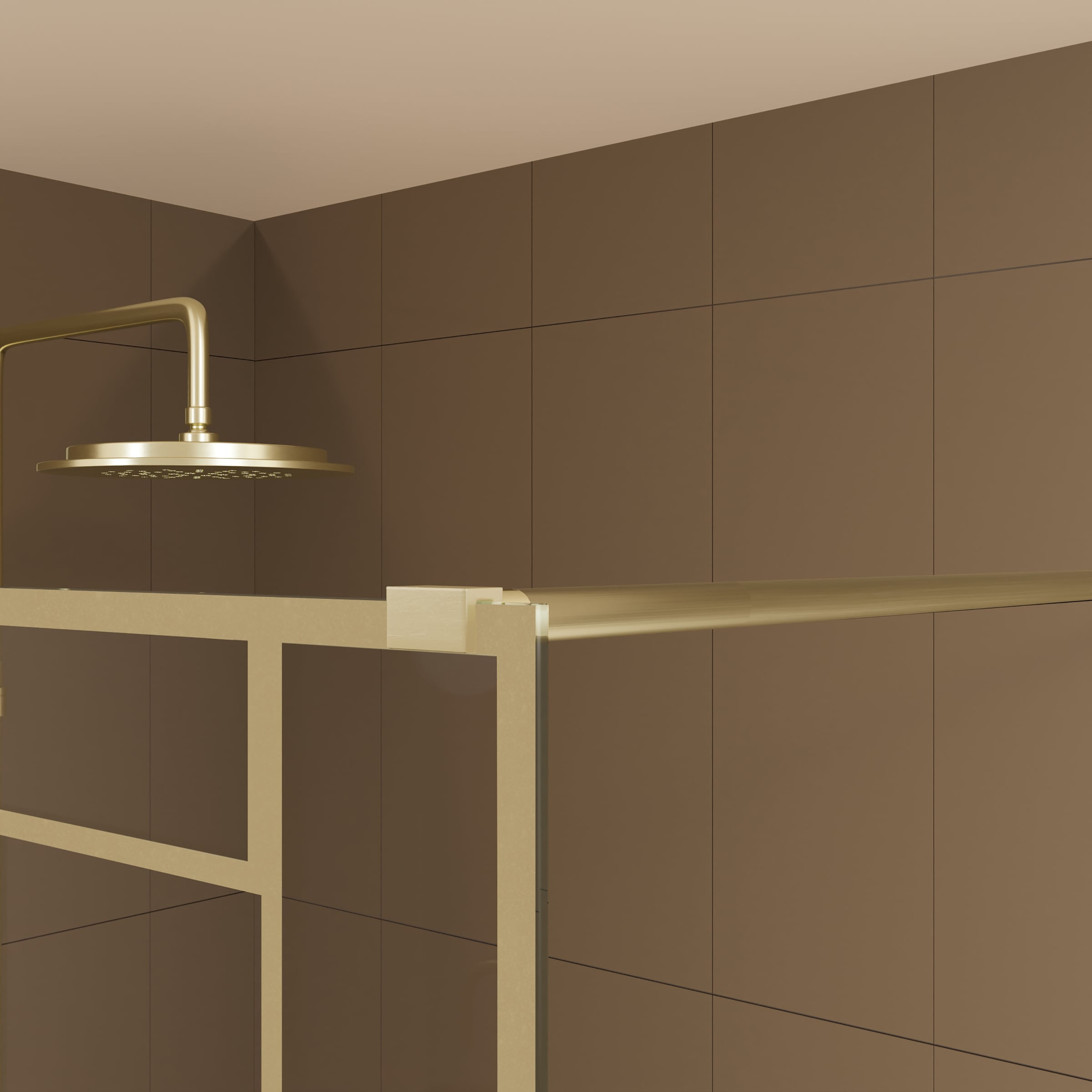Marwell Walk-in-Dusche »Gallery«, mit goldenen Siebdruck