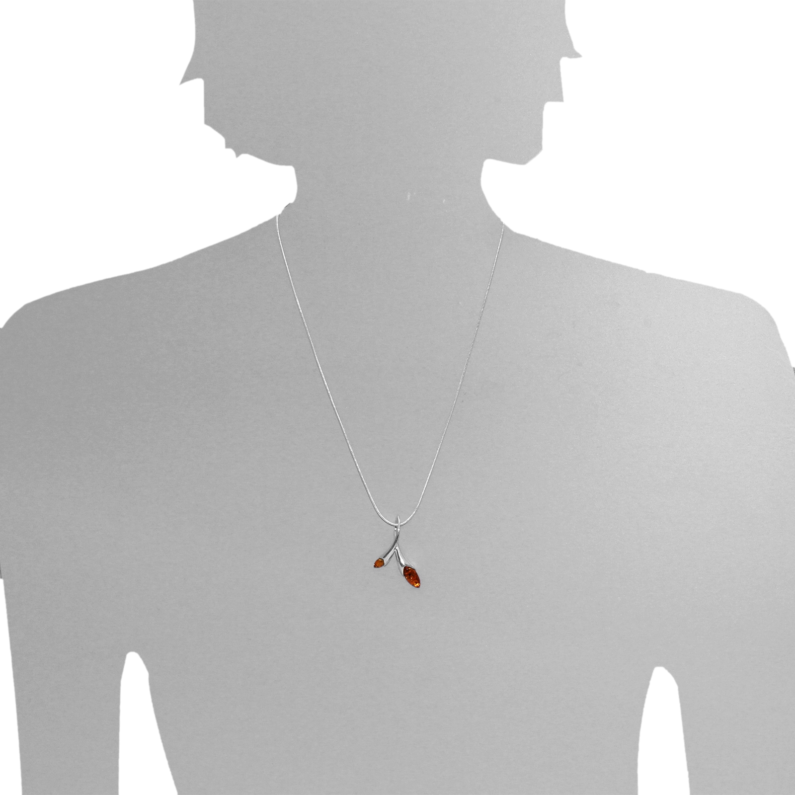 OSTSEE-SCHMUCK Kette und Anhänger Set »- Gleiter-Bea - Silber 925/000 - Bernstein«