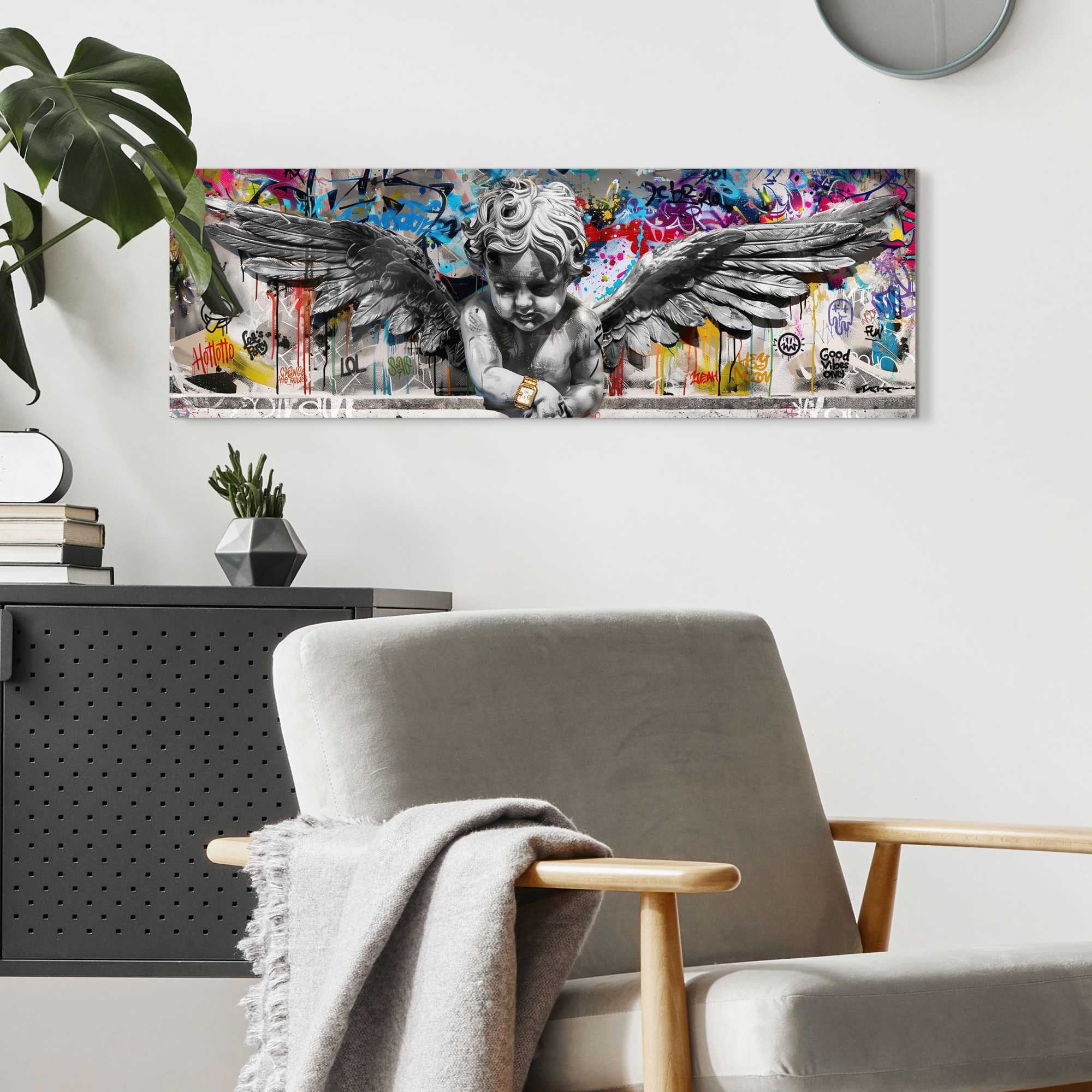 Reinders! Deco-Panel »Graffiti-Engel« Hobbyraum - Mehrfarbig - MDF - Street Art - 90x30 cm