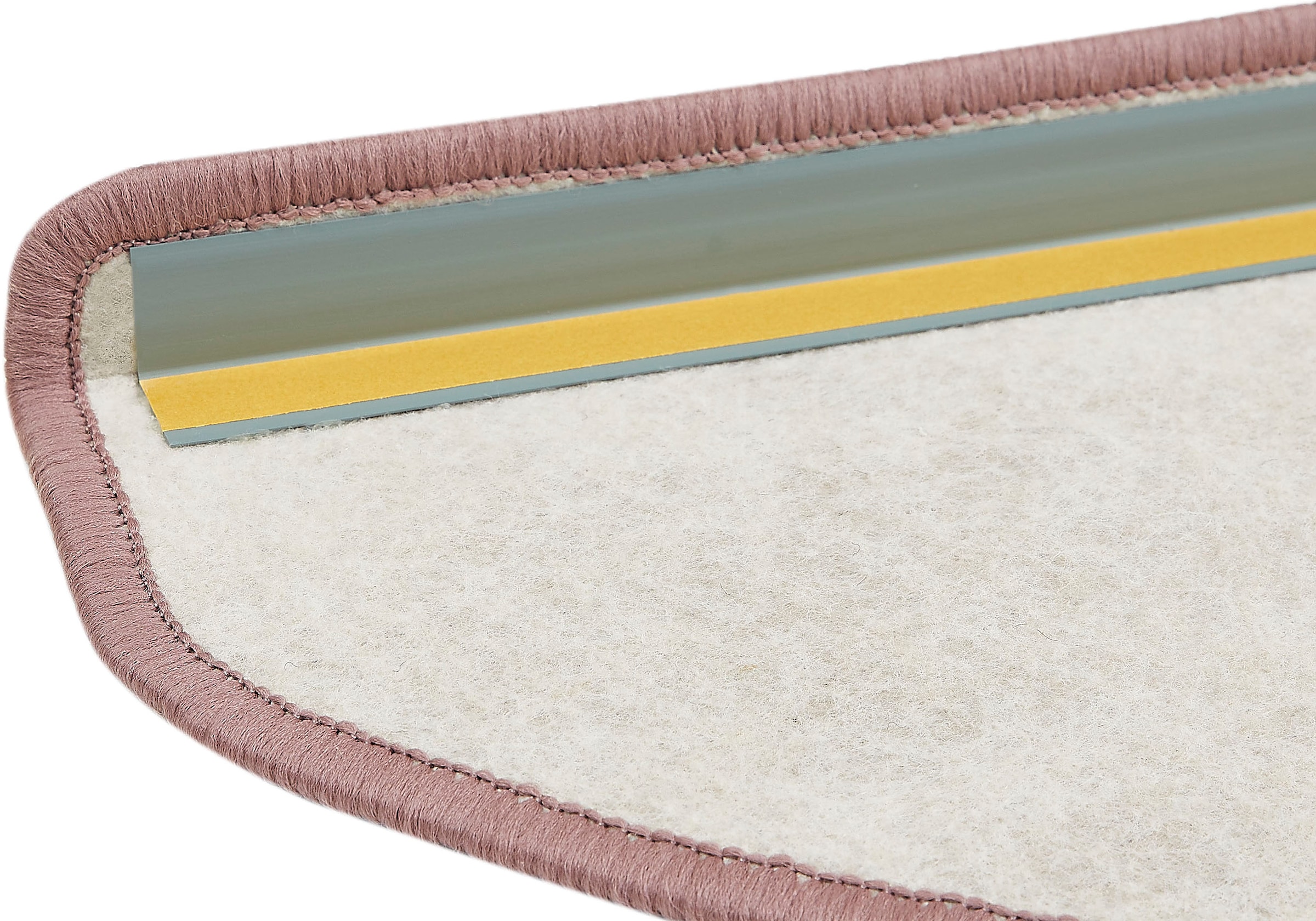 Andiamo Stufenmatte »Parla«, halbrund, 13 mm Höhe, Kurzflor, weicher Velours, selbstklebend, 15 Stück in einem Set