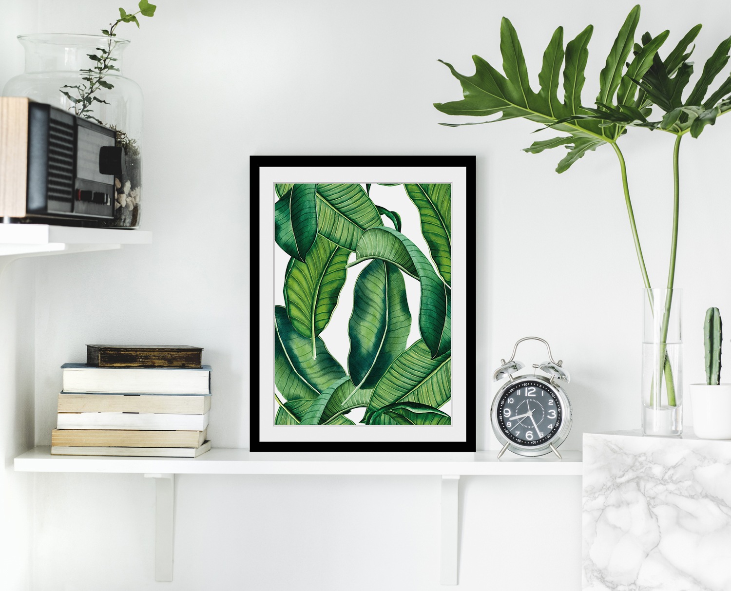 queence Bild »Holmes«, Blätter-Blumen-Pflanzen-Pflanzenbilder, HD Premium Poster-Druck inkl. Holzrahmen