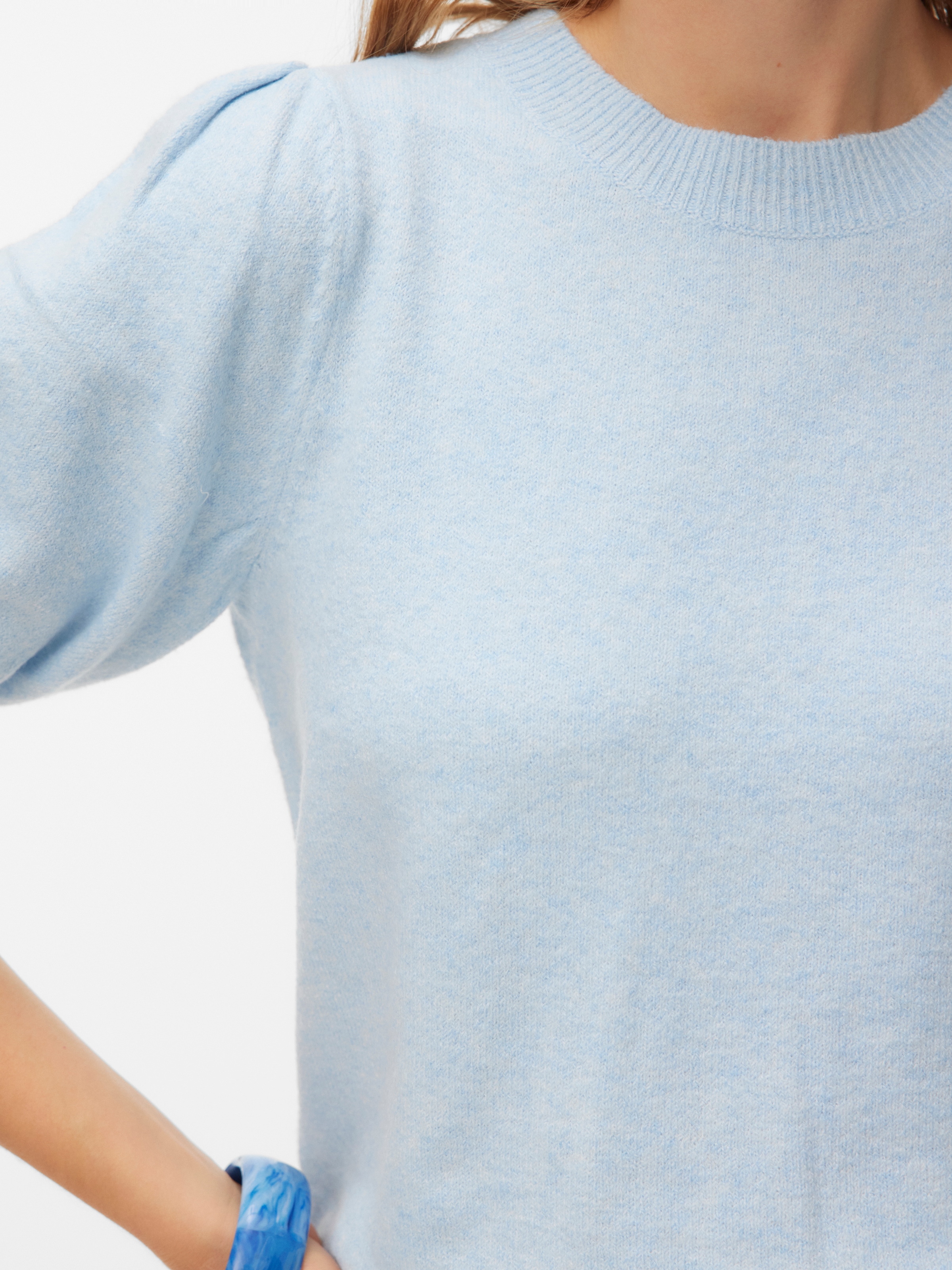 Vero Moda Rundhalspullover »VMDOFFY 2/4 O-NECK PULLOVER GA NOOS« Materialmix, regular fit