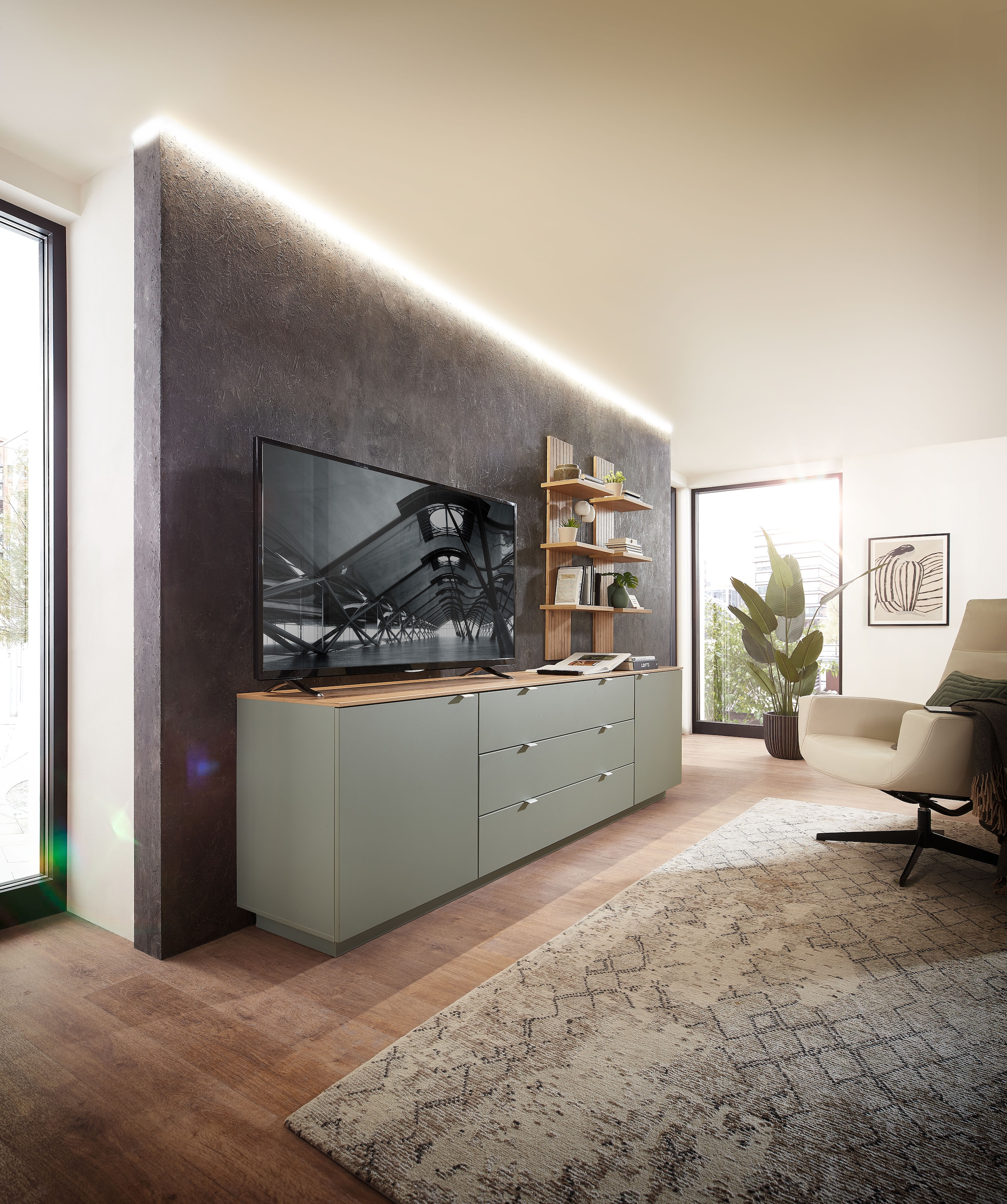 Innostyle Wandregal »Core, Wandpaneel Maße B/H/T 38x120x22 cm«, (1 St.), Wandpaneel mit 3 Böden