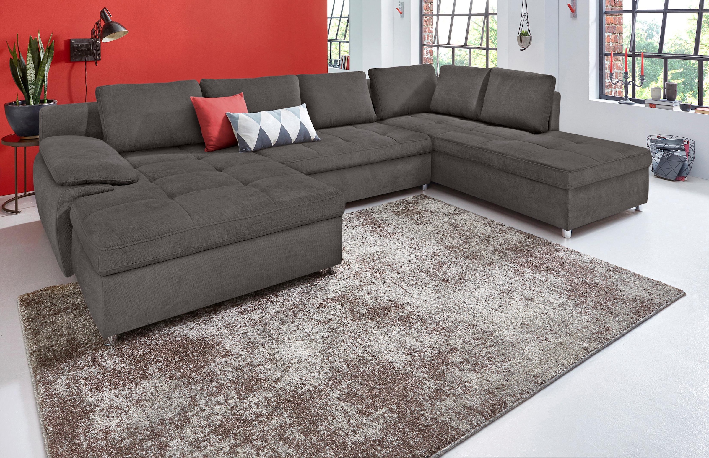 sit&more Wohnlandschaft »Labene U-Form«, wahlweise mit Bettfunktion und Bettkasten
