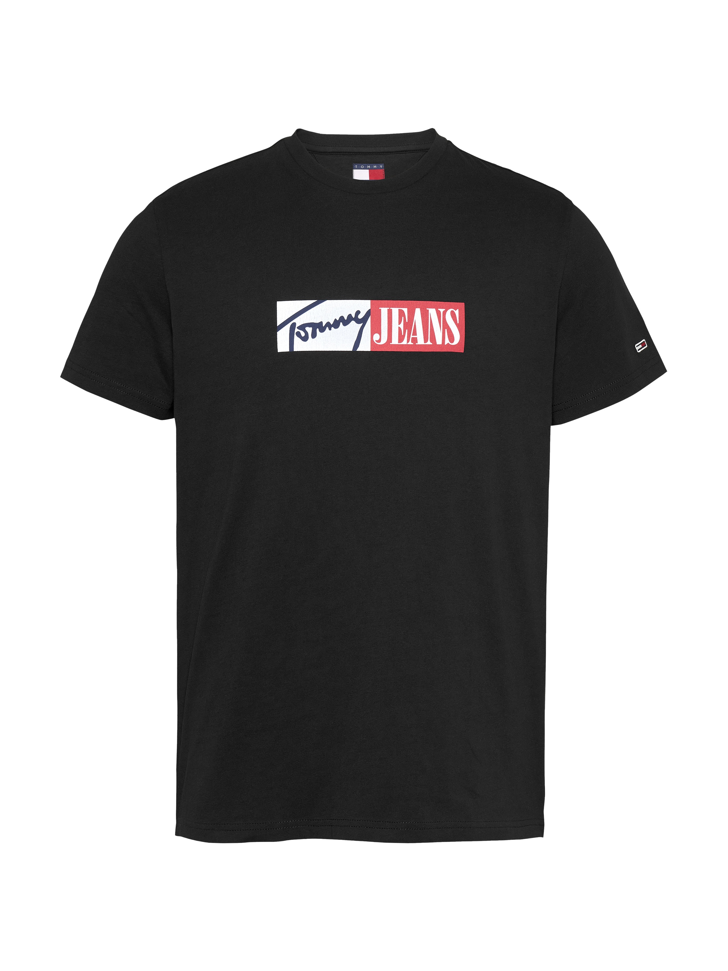 Tommy Jeans Plus Rundhalsshirt »TJM SLIM ENTRY GRAPHIC TEE EXT«, in Großen Größen, mit Logostickerei am Ärmel