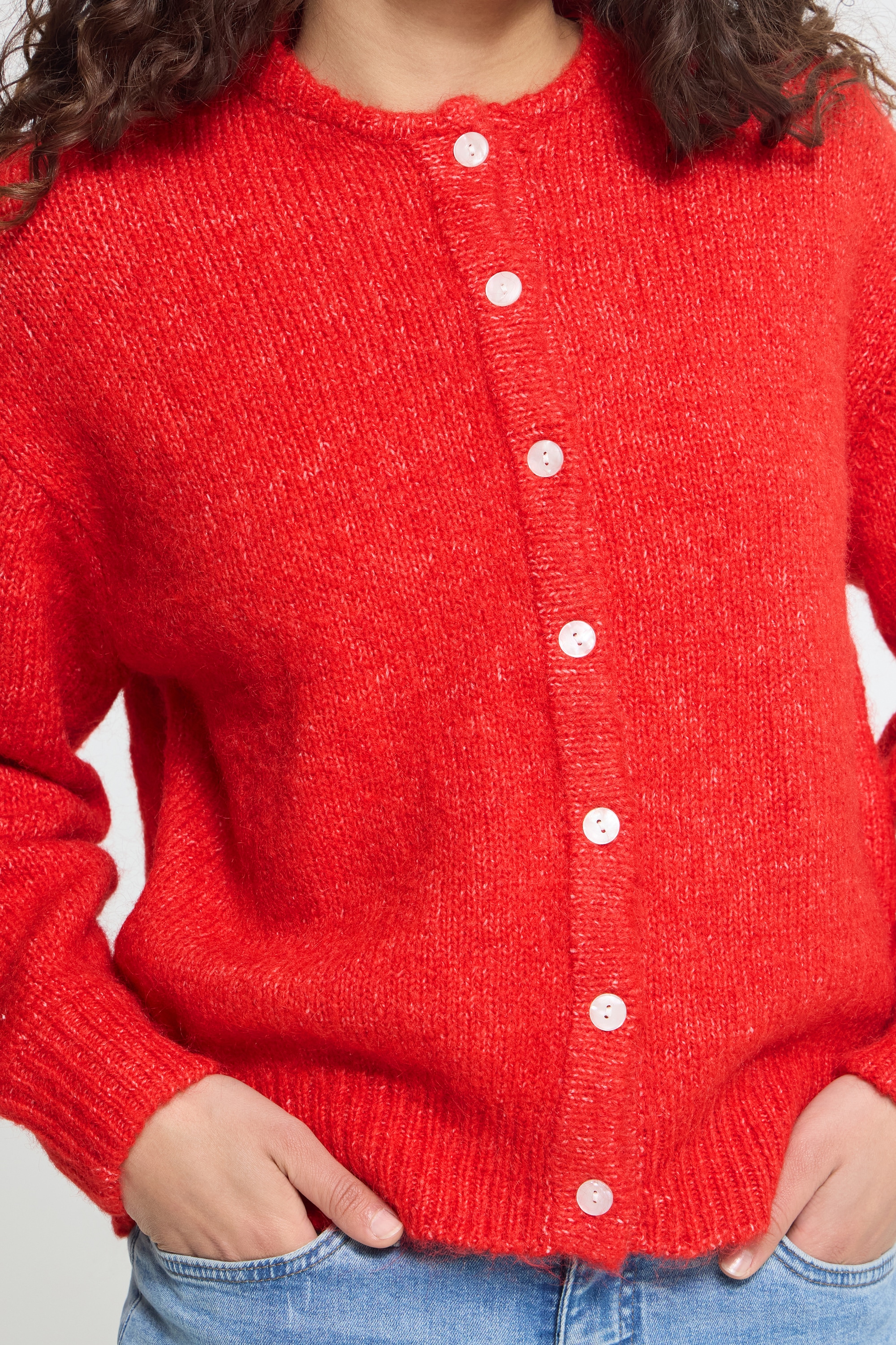 Ichi Strickjacke »Damen Langarm IHBELABLUE«