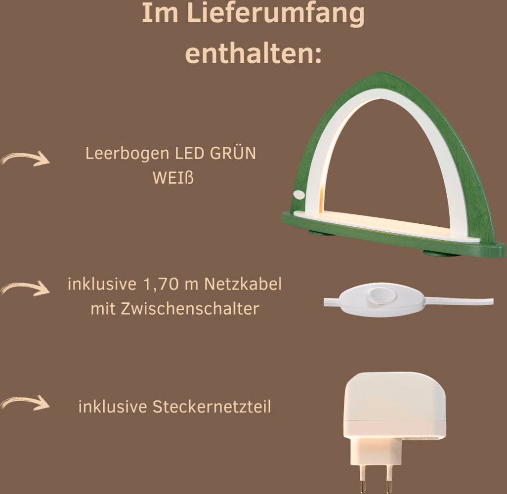 Weigla LED Schwibbogen »Weihnachtsdeko, Made in Germany« 1 Stk. Leerbogen zum Selbstbestücken