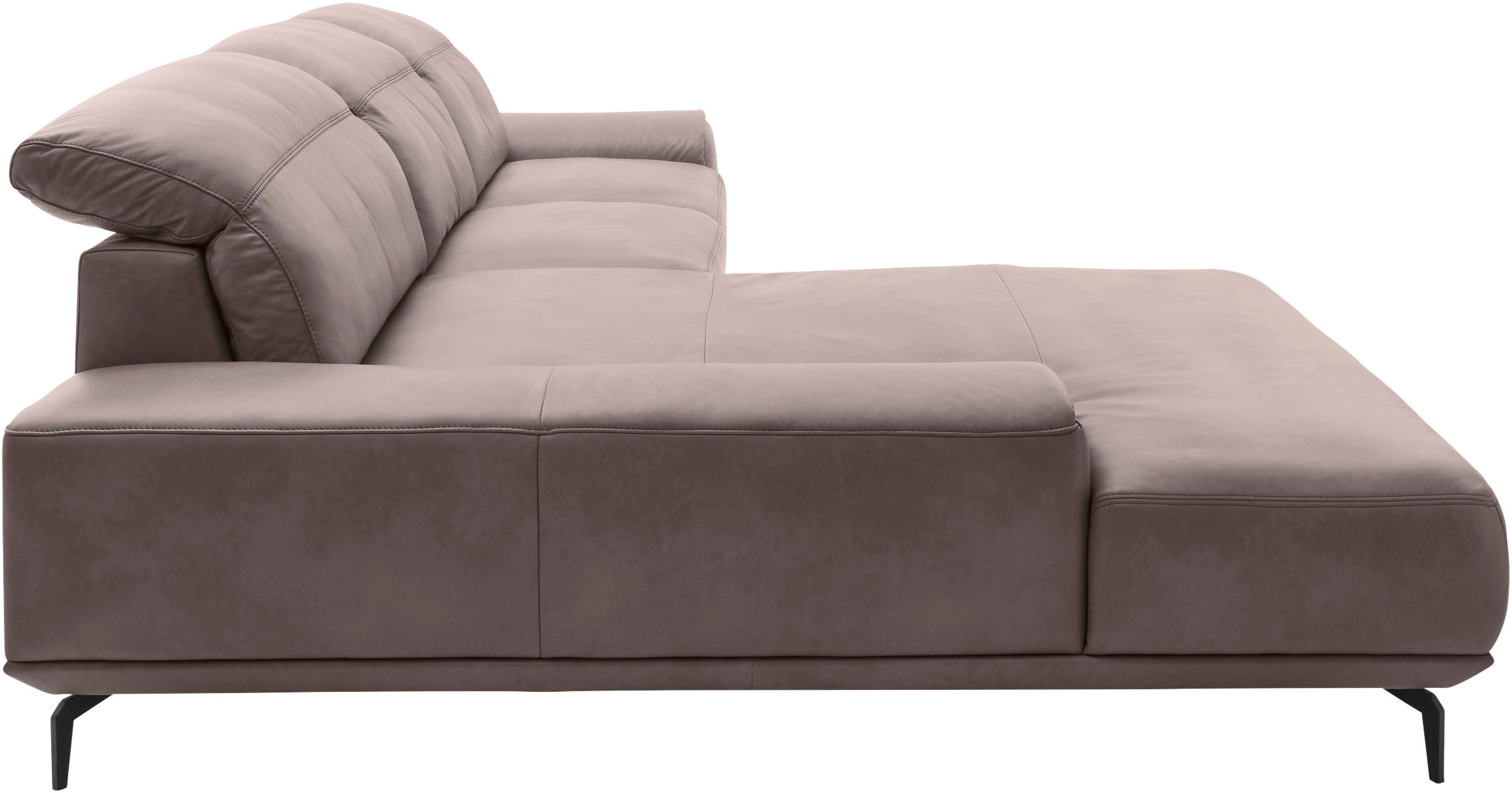 Musterring Wohnlandschaft »MR 2490«, Fuß Schwarz, Sitzhöhe 46cm, wahlweise mit Funktionen, Maße 342x207 cm