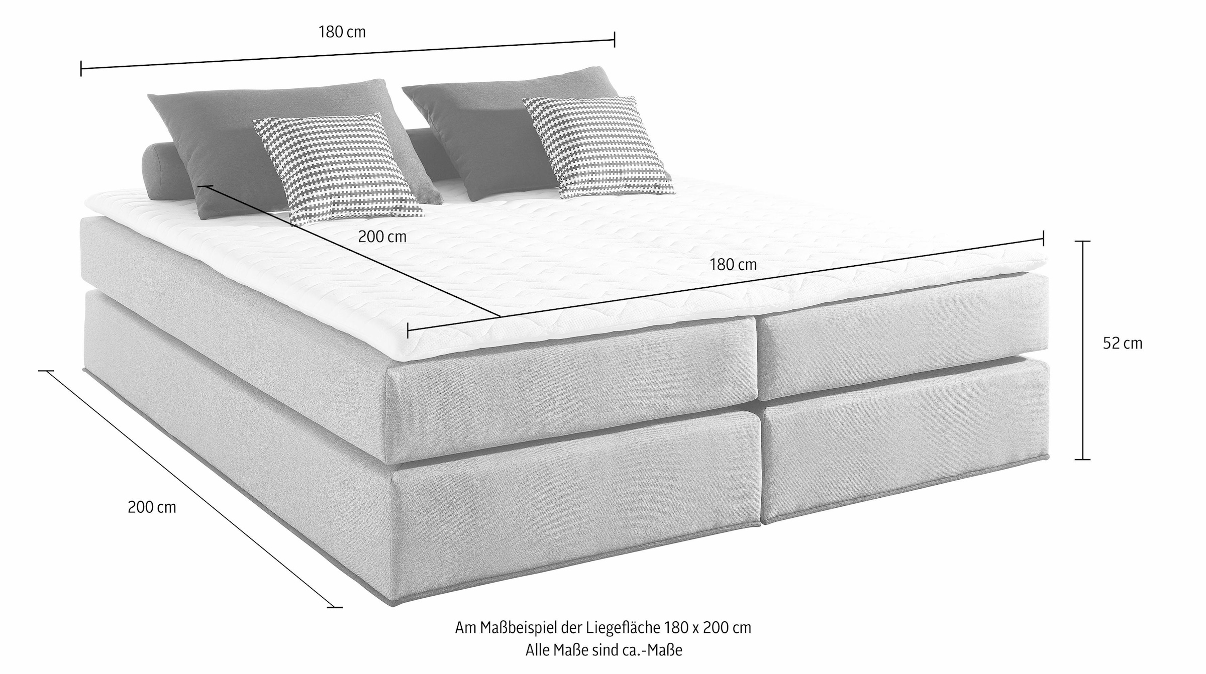 COLLECTION AB Boxspringbett, inklusive Topper