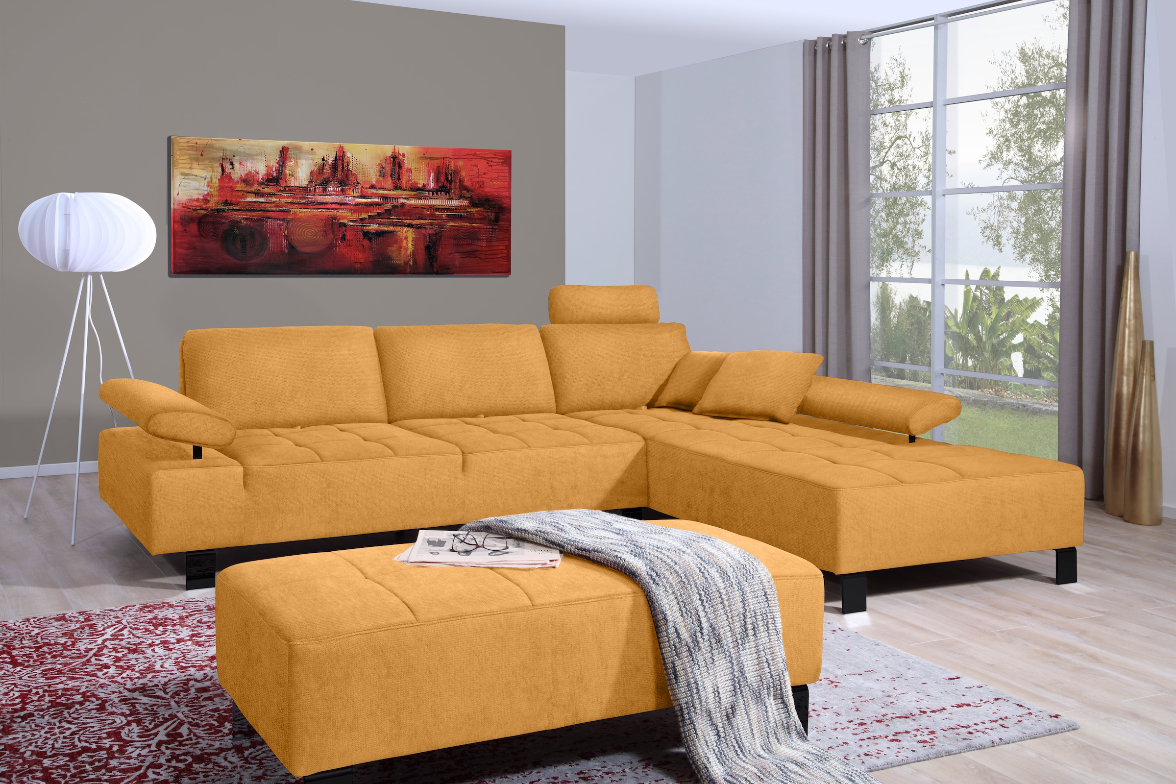 alina Ecksofa »Royce«, inklusive Sitztiefenverstellung, 296 cm breit