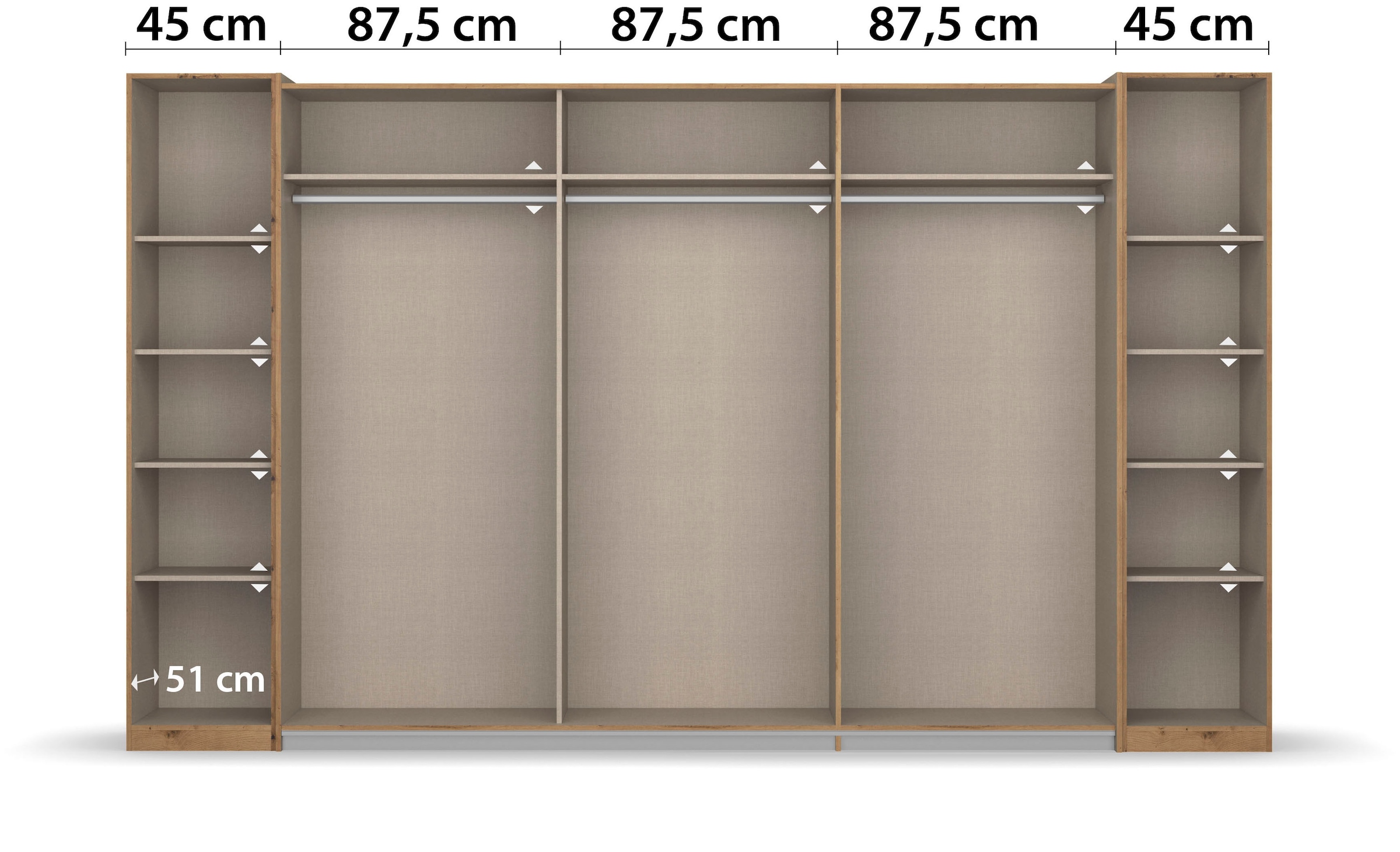 rauch Schwebetürenschrank »Kleiderschrank Drehtürenschrank Schrank Garderobe KRONACH TOPSELLER«, mit Dreh- und Schwebetüren und vielen Einlegeböden MADE IN GERMANY