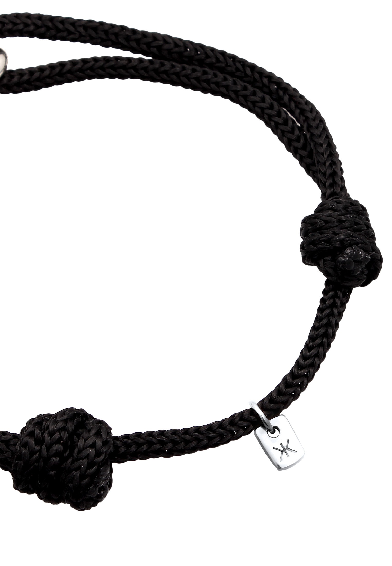 Kuzzoi Armkette »Armband Glieder Oval Nylon 925 Sterling Silber«