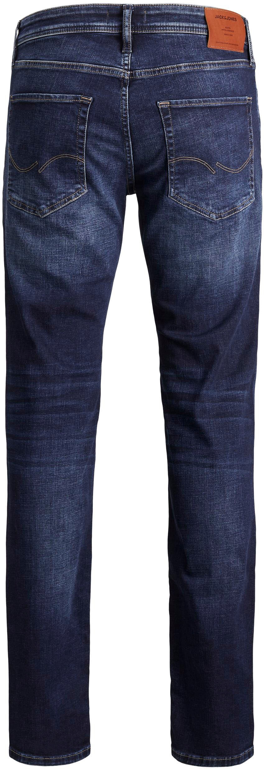 Jack & Jones Regular-fit-Jeans »JJICLARK mit Used-Look und Stretch für den Alltag« mit Abriebeffekten