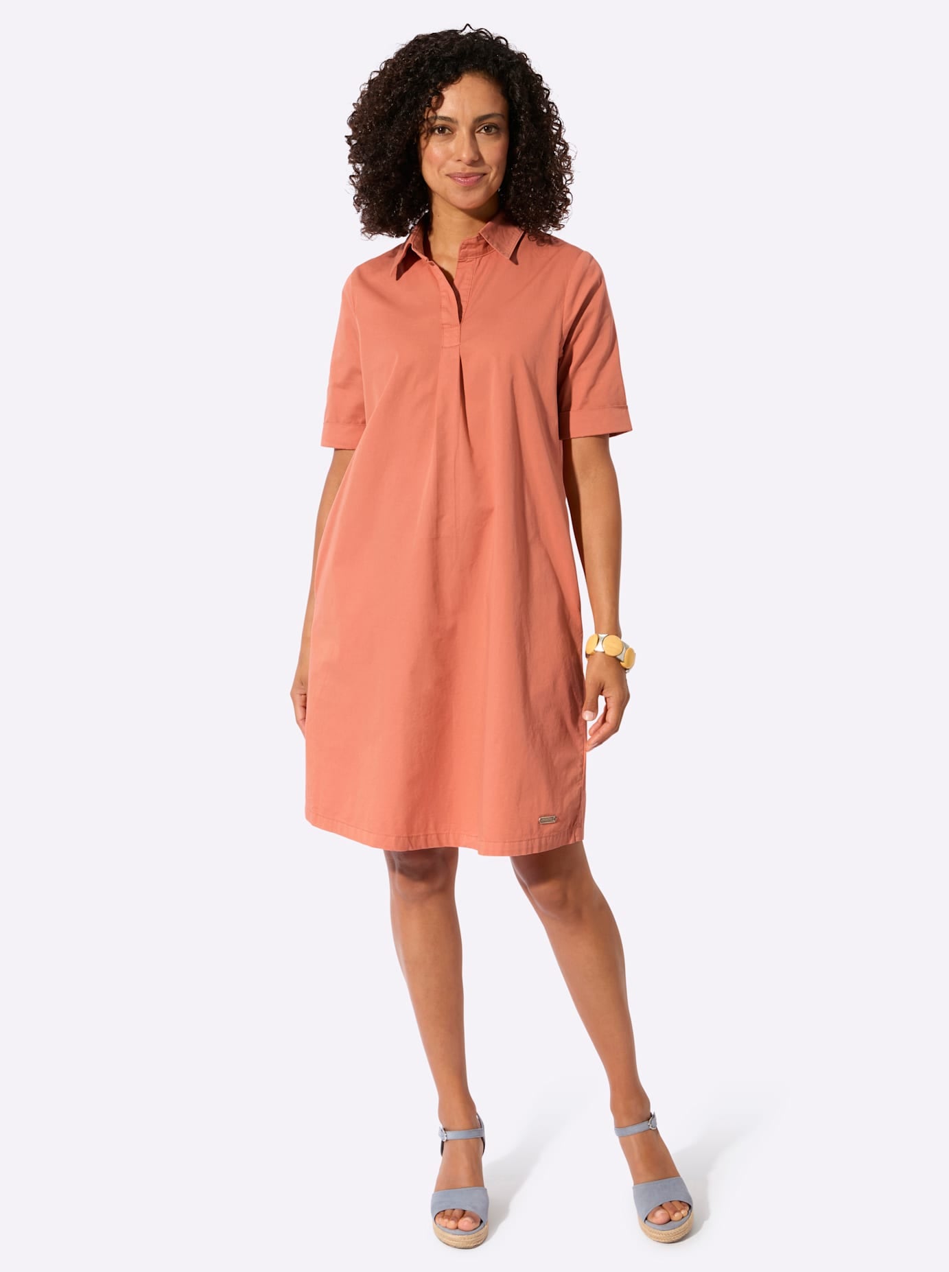 Casual Looks Jeanskleid "Jeans-Kleid" Nahttasche