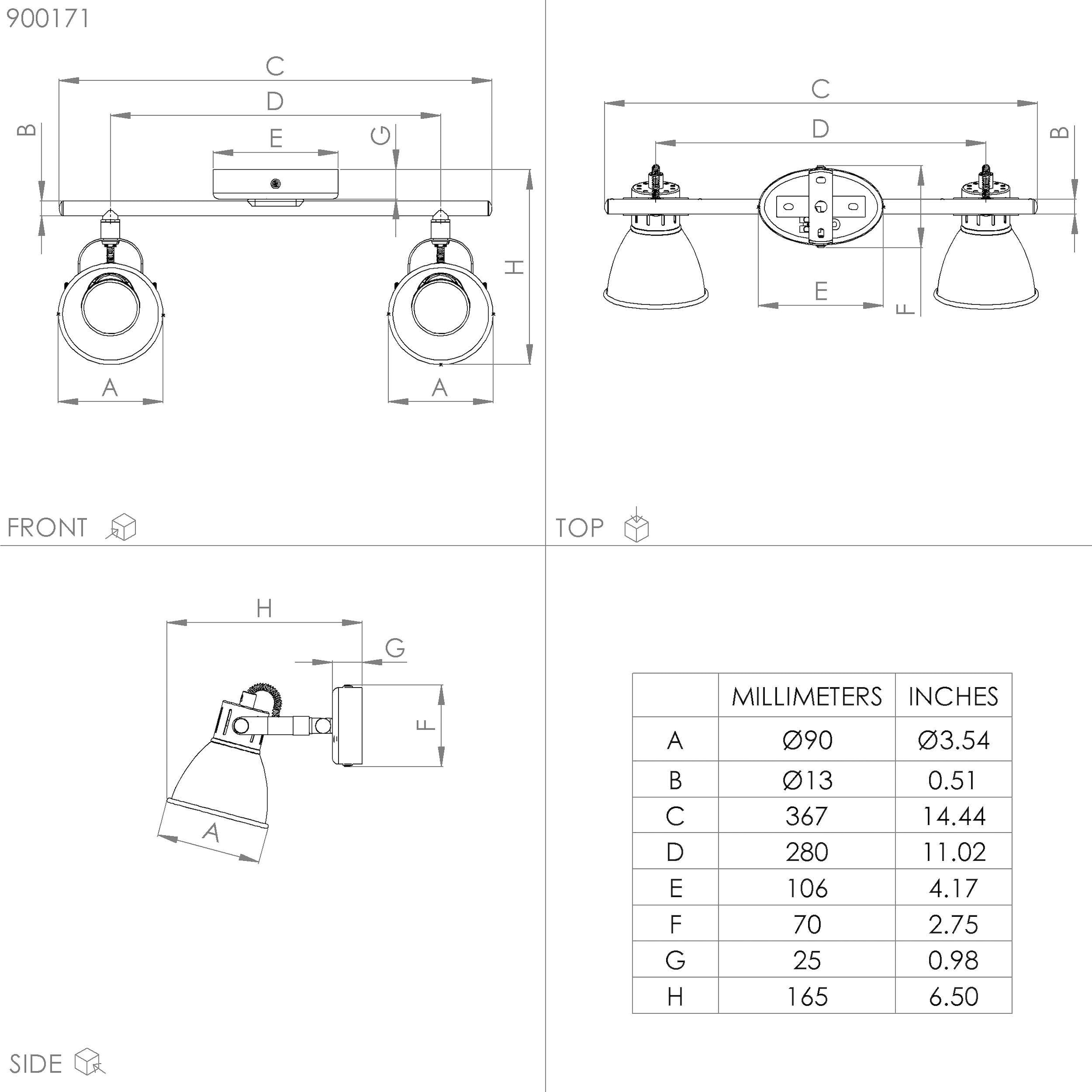 EGLO Deckenspot »SERAS«, Leuchtmittel GU10 | Leuchtmittel wechselbar-ohne Leuchtmittel, Deckenspot in messing und gold aus Stahl - inkl. GU10 - 3W