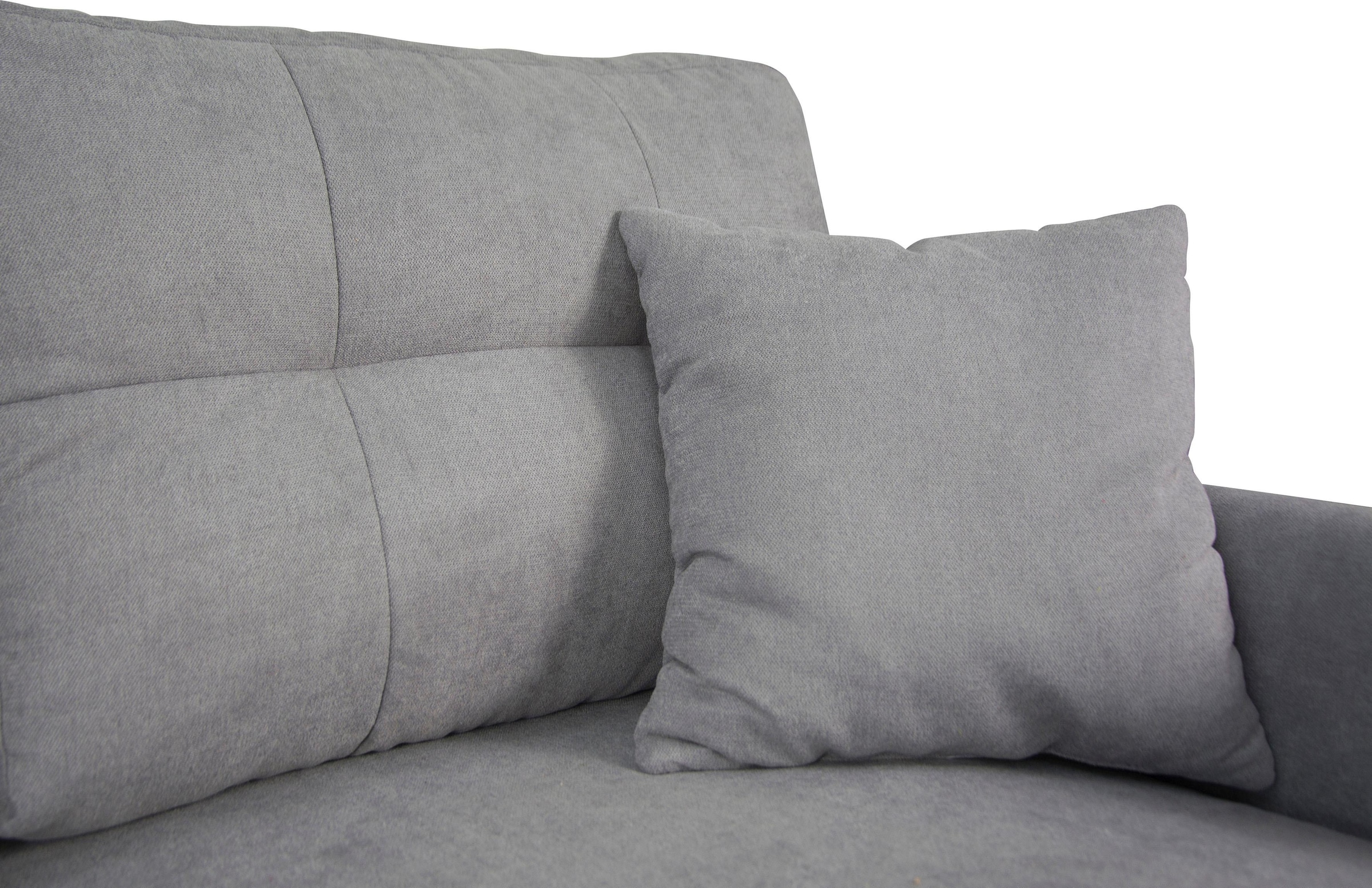 Home affaire Ecksofa »Triplo, Zierkissen, Schlaffunktion, B/T/H: 234/164/89 cm, L-Form«, wahlweise mit Bettfunktion und Bettkasten, Liegefläche 210/132 cm