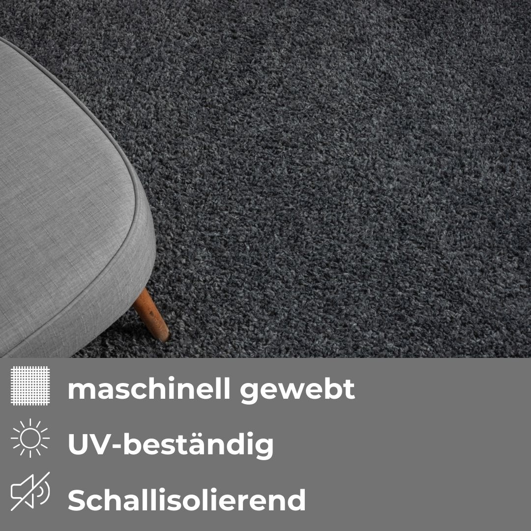 my home Hochflor-Teppich »Banji«, rechteckig, 37 mm Höhe, Uni Farben, weich und flauschig, auch als Läufer & in rund erhältlich