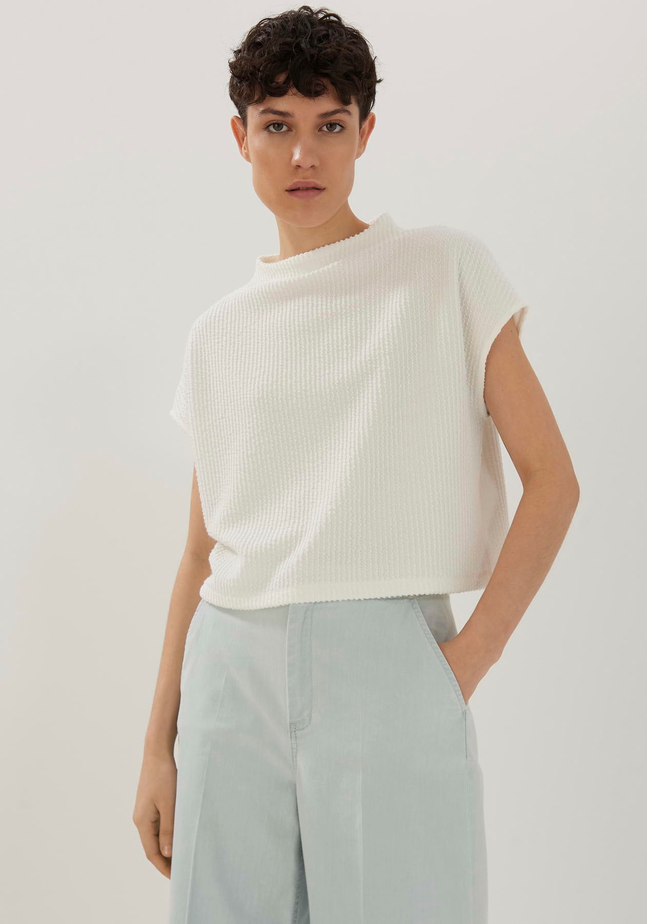 someday Kurzarmshirt »Kevelina« mit einer feinen organischen Struktur in 3D-Optik