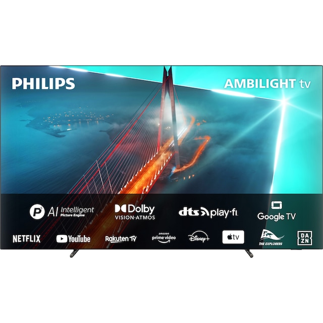 Philips OLED-Fernseher »55OLED708/12«, 139 cm/55 Zoll, 4K Ultra HD, Android  TV-Google TV-Smart-TV ➥ 3 Jahre XXL Garantie | UNIVERSAL