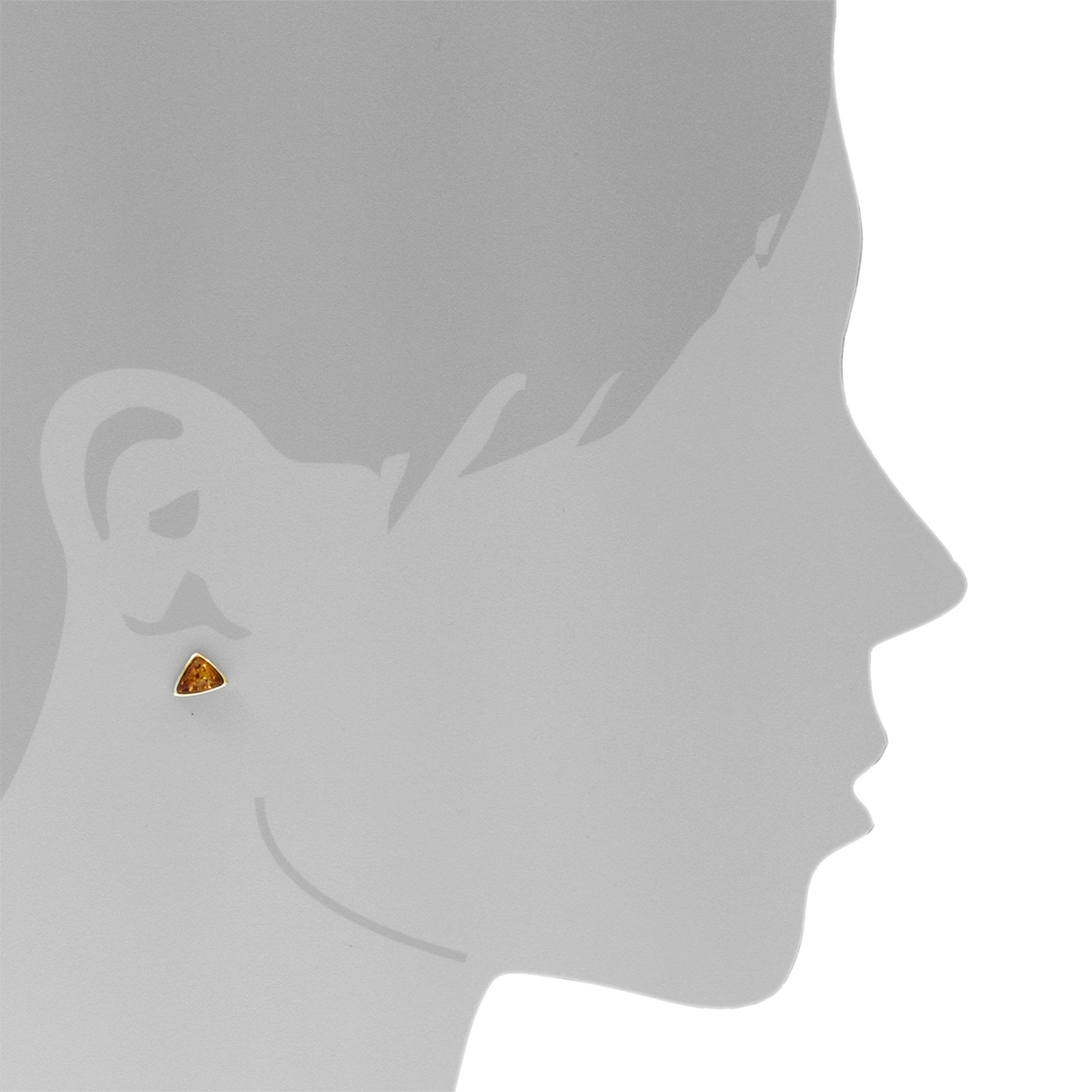OSTSEE-SCHMUCK Paar Ohrstecker »- Reia - Gold 585/000 - Bernstein«