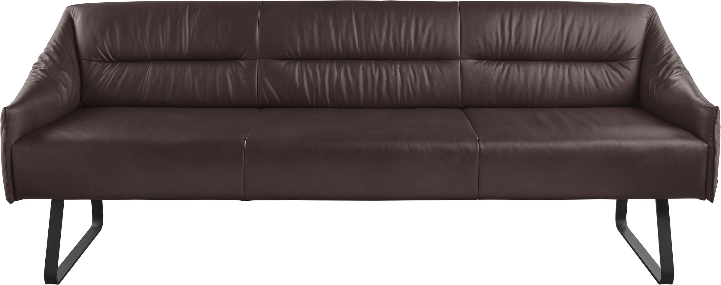 Musterring Essbank »JustB! SP500«, (1 St.), Metallkufe schwarz, verschiedene Farben, Breite 220 oder 250 cm