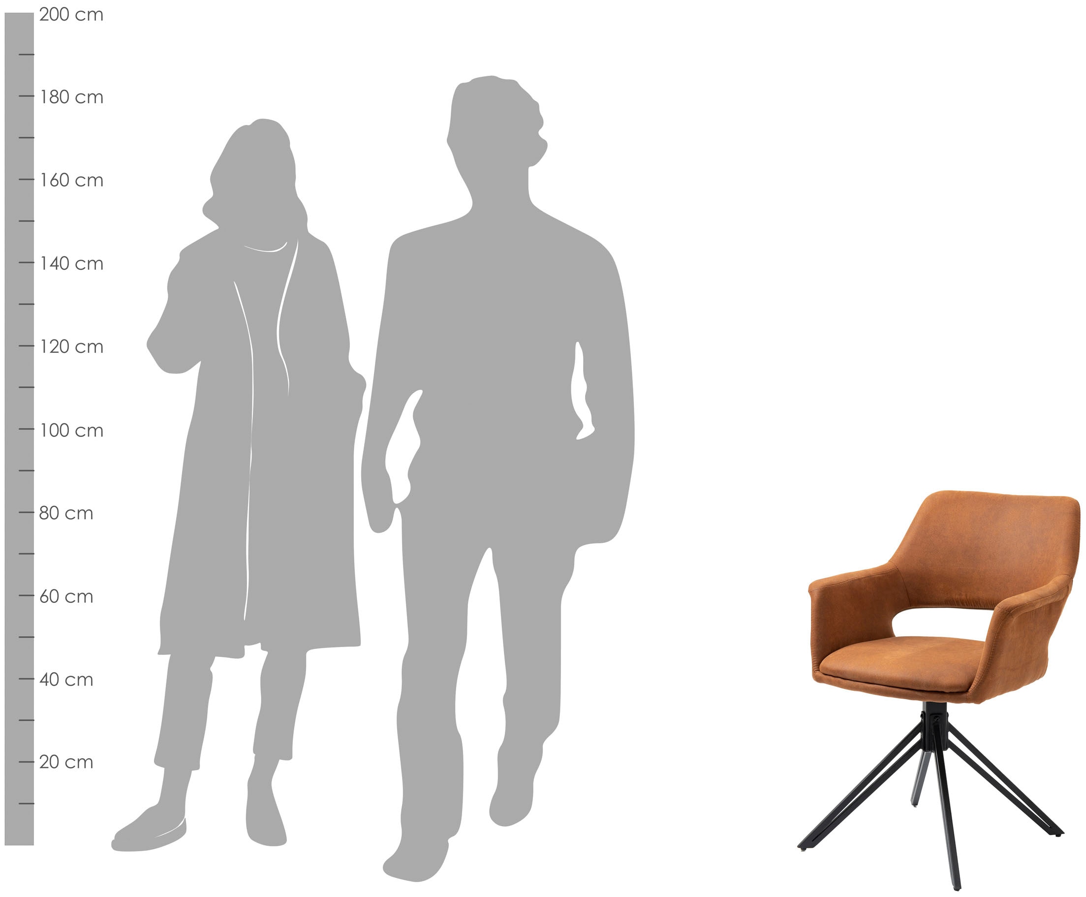 byLIVING Esszimmerstuhl »Estelle«, (Set), 2 St., Samtstoff, 360 Grad drehbar