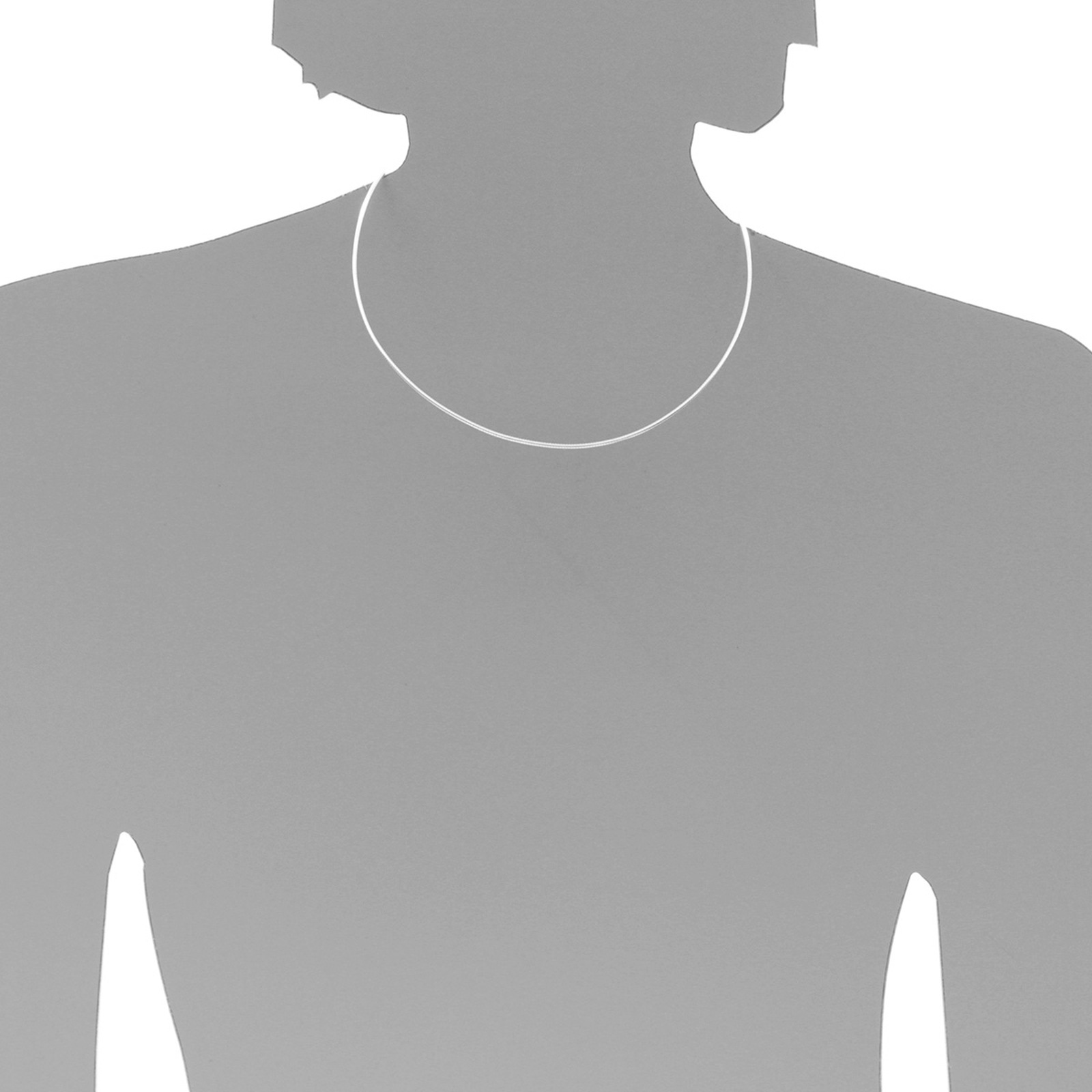 OSTSEE-SCHMUCK Halsreif »- Omega 1,4 mm - Silber 925/000 - ,«