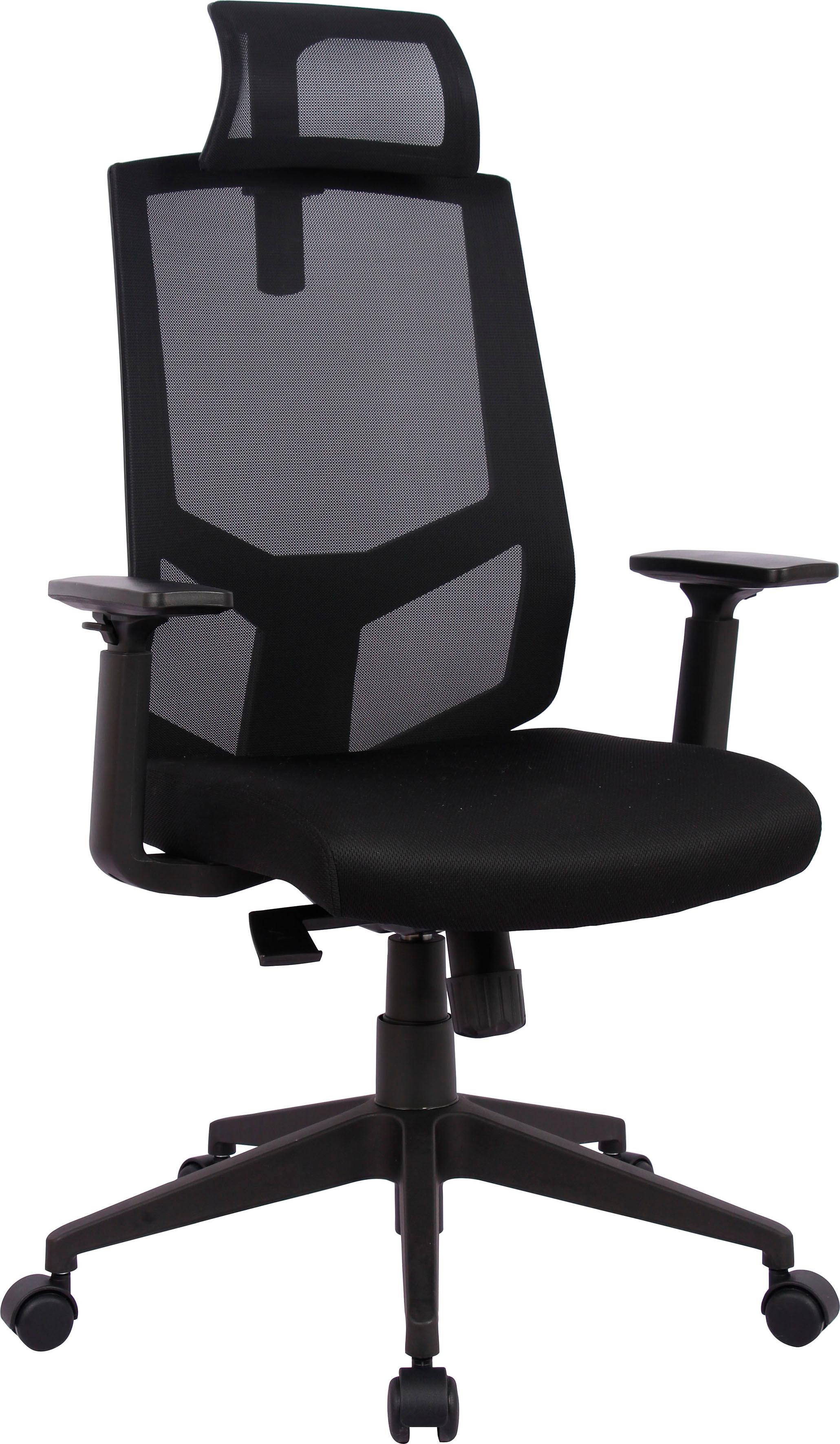 OTTO home Chefsessel "Netti, Schreibtischstuhl, hochwertige ergonomische Ausstattung" () Kopfstütze, Armlehnen & Rückenlehne verstellbar