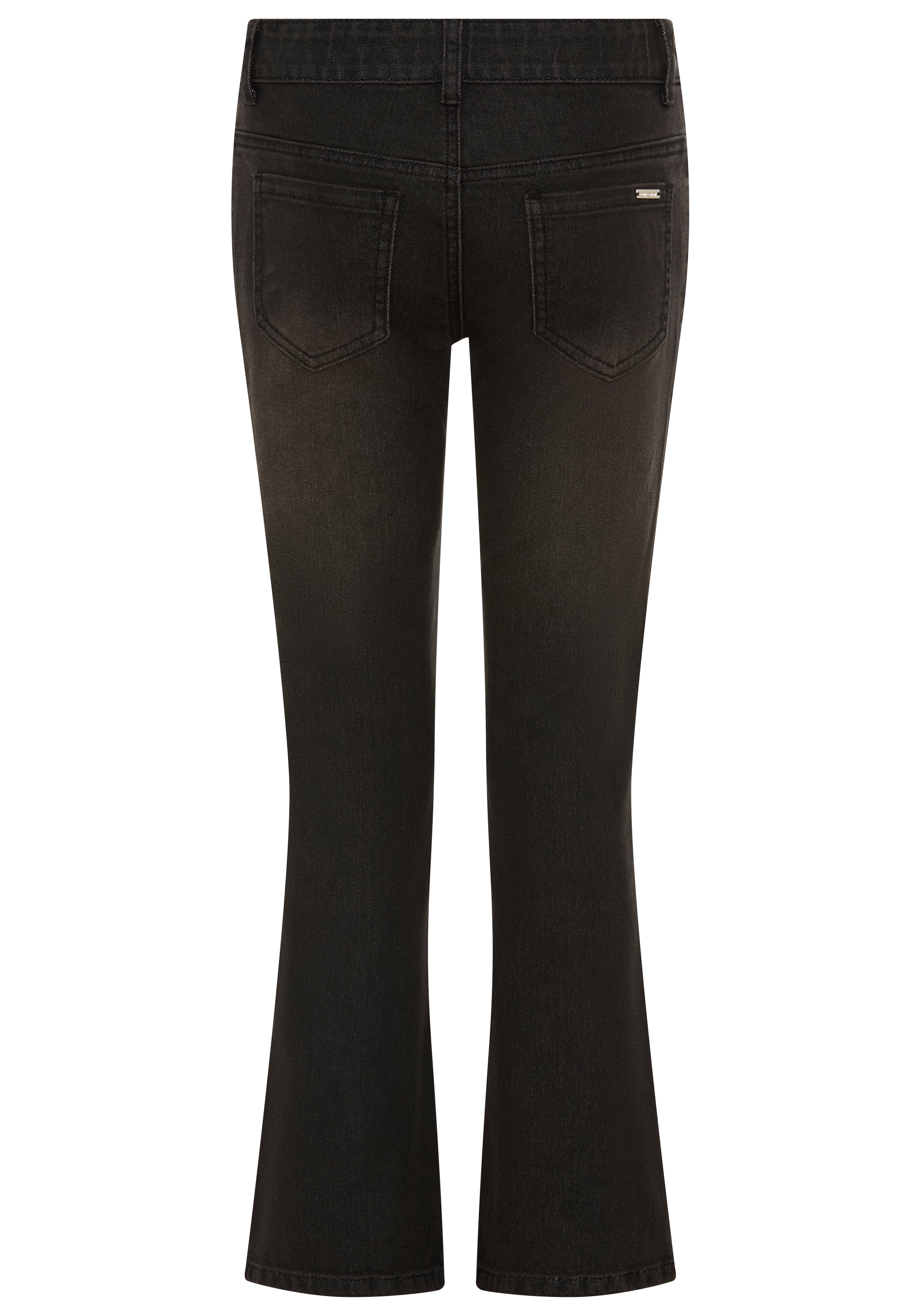 Bruno Banani Bootcut-Jeans »Stretchjeans mit Nieten an Seitennaht, perfekter Modeartikel« Jeans in Bootcut Fit, mit Glitzersteinen, mit Abriebeffekten