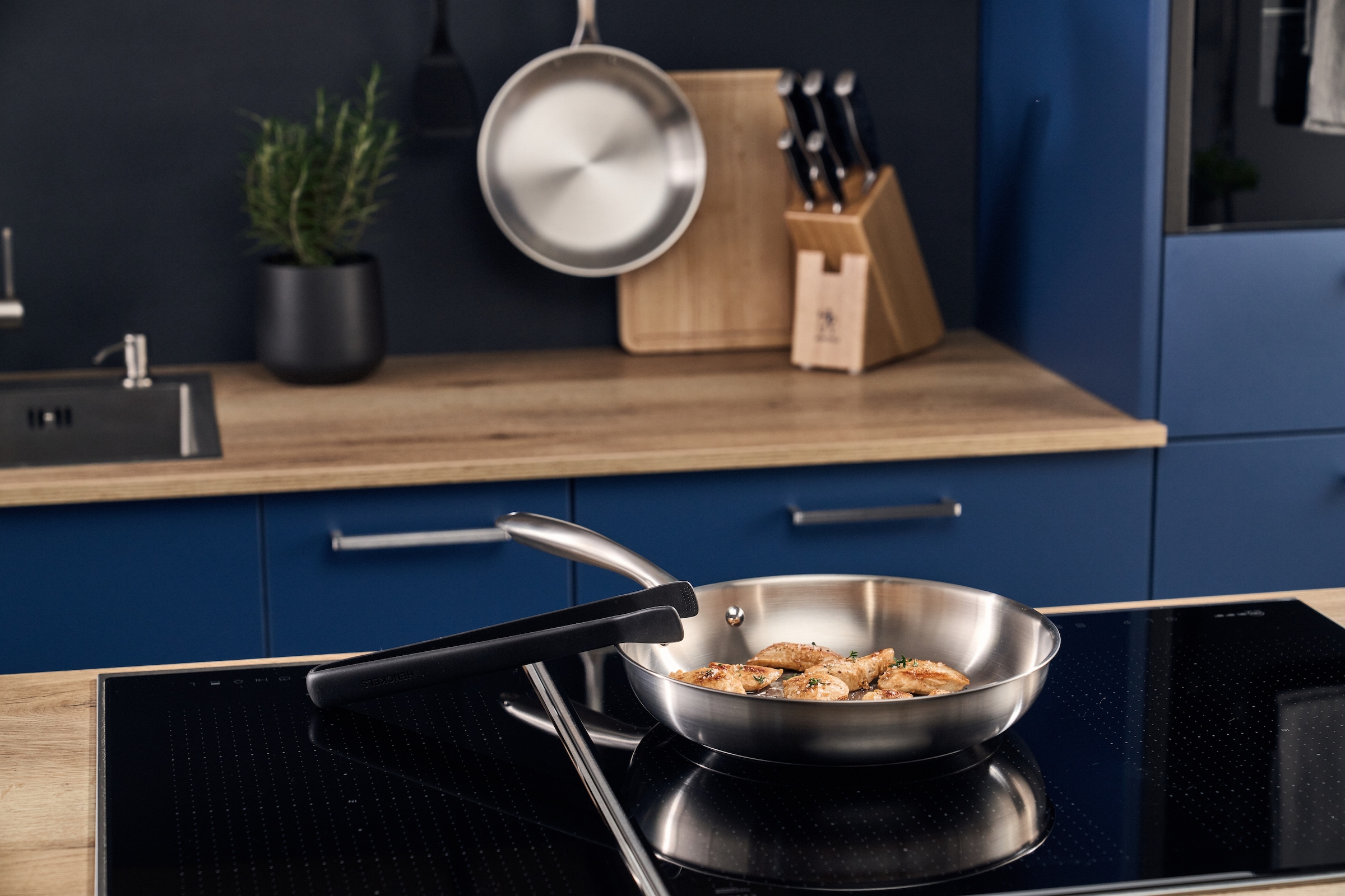 HENCKELS by ZWILLING Bratpfanne »Glace« Edelstahl 1 tlg. Hochwertiger Edelstahl, Ideal für scharfes Anbraten, Induktion