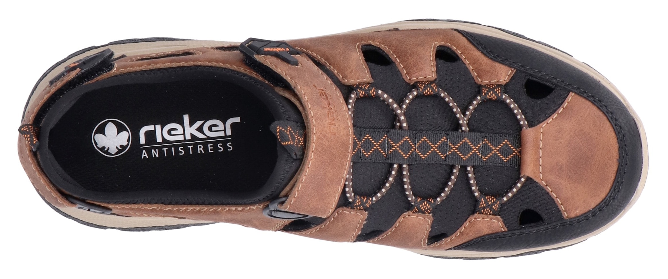 Rieker Slip-On Sneaker  , Schlupfschuh, Trekkingschuh, Outdoorschuh mit luftigen Lochungen