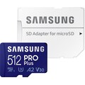 Samsung Speicherkarte »PRO Plus 512GB microSDXC Full HD & 4K UHD inkl. USB-Kartenleser«, (UHS Class 10 160 MB/s Lesegeschwindigkeit)