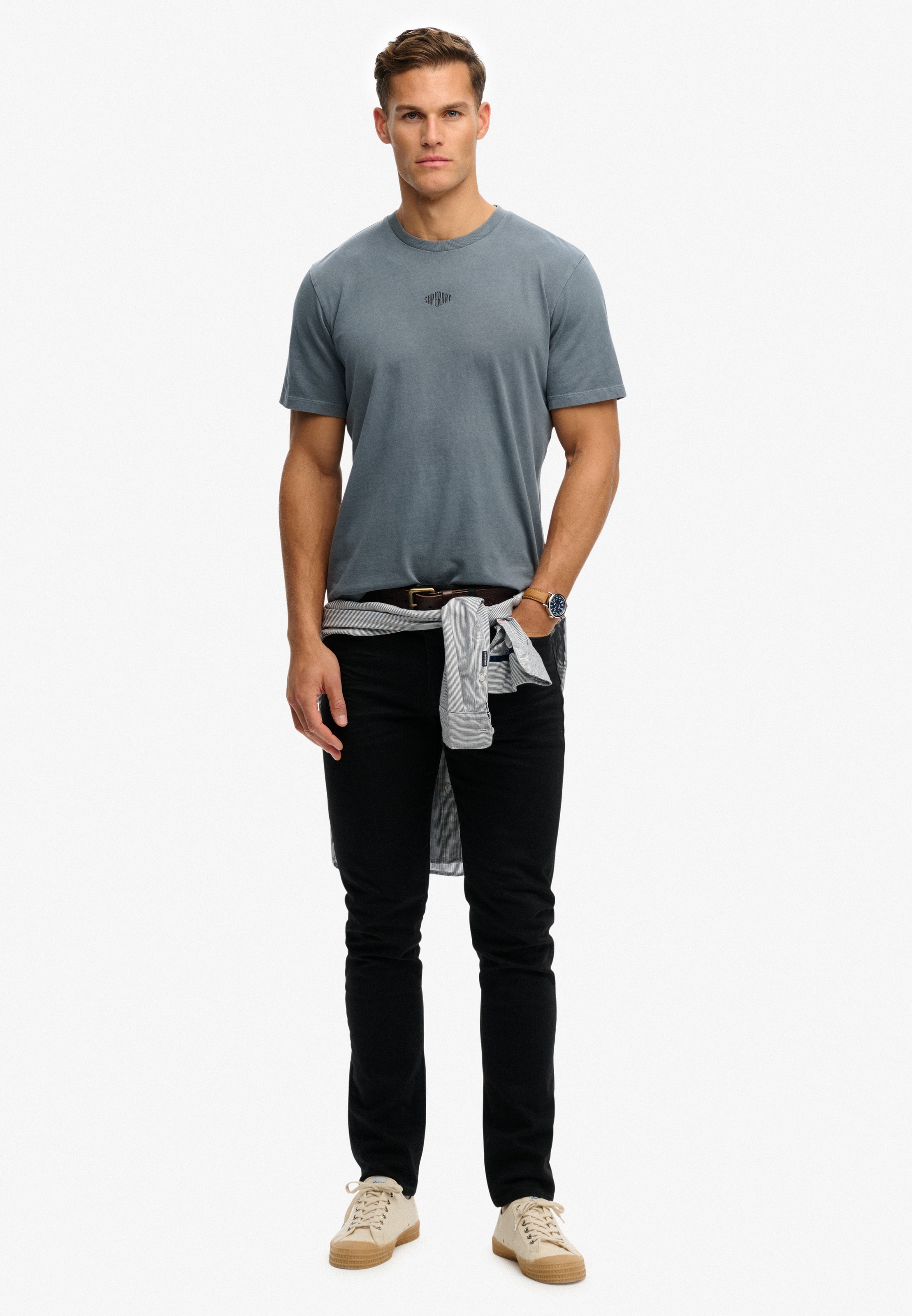 Superdry Rundhalsshirt »MICRO LOGO TSHIRT« mit Micro-Marken-Logo