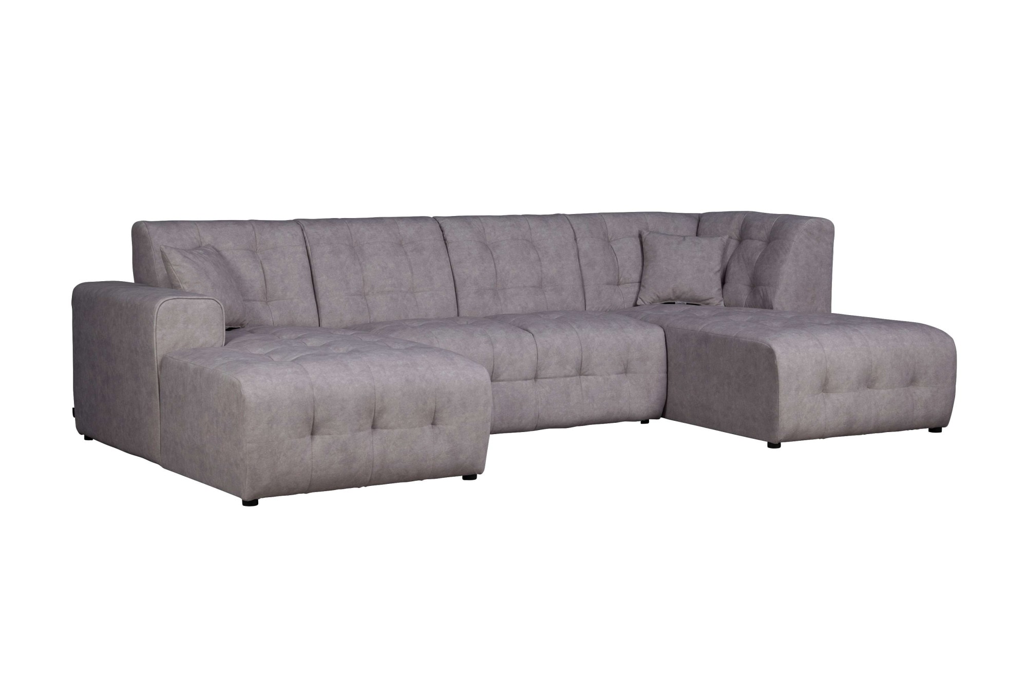 Home affaire Wohnlandschaft »Nosia U-Form«, incl. 2 Zierkissen, mit feiner Steppung