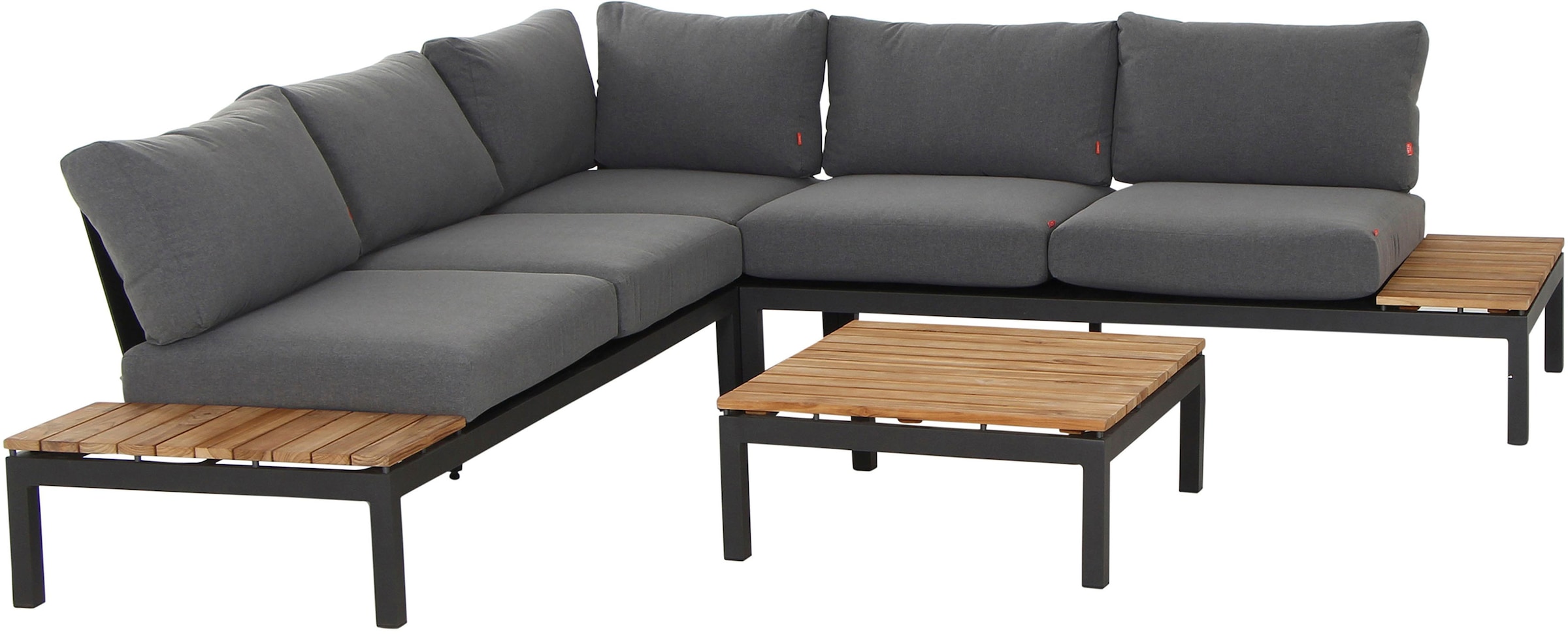 Siena Garden Gartenlounge-Set »Alvida«, (Set, 15 tlg.), best. aus 2 Sofas, 1 Ecksofa, 1 Tisch und 12 Kissen