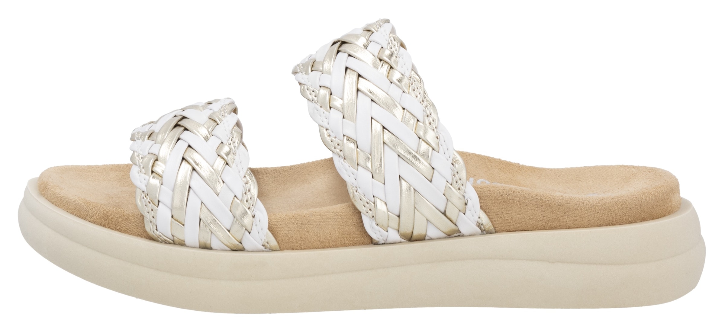 Remonte Pantolette, Plateau, Bequemschuh, Sommerschuh mit Riemchen in Flechtoptik