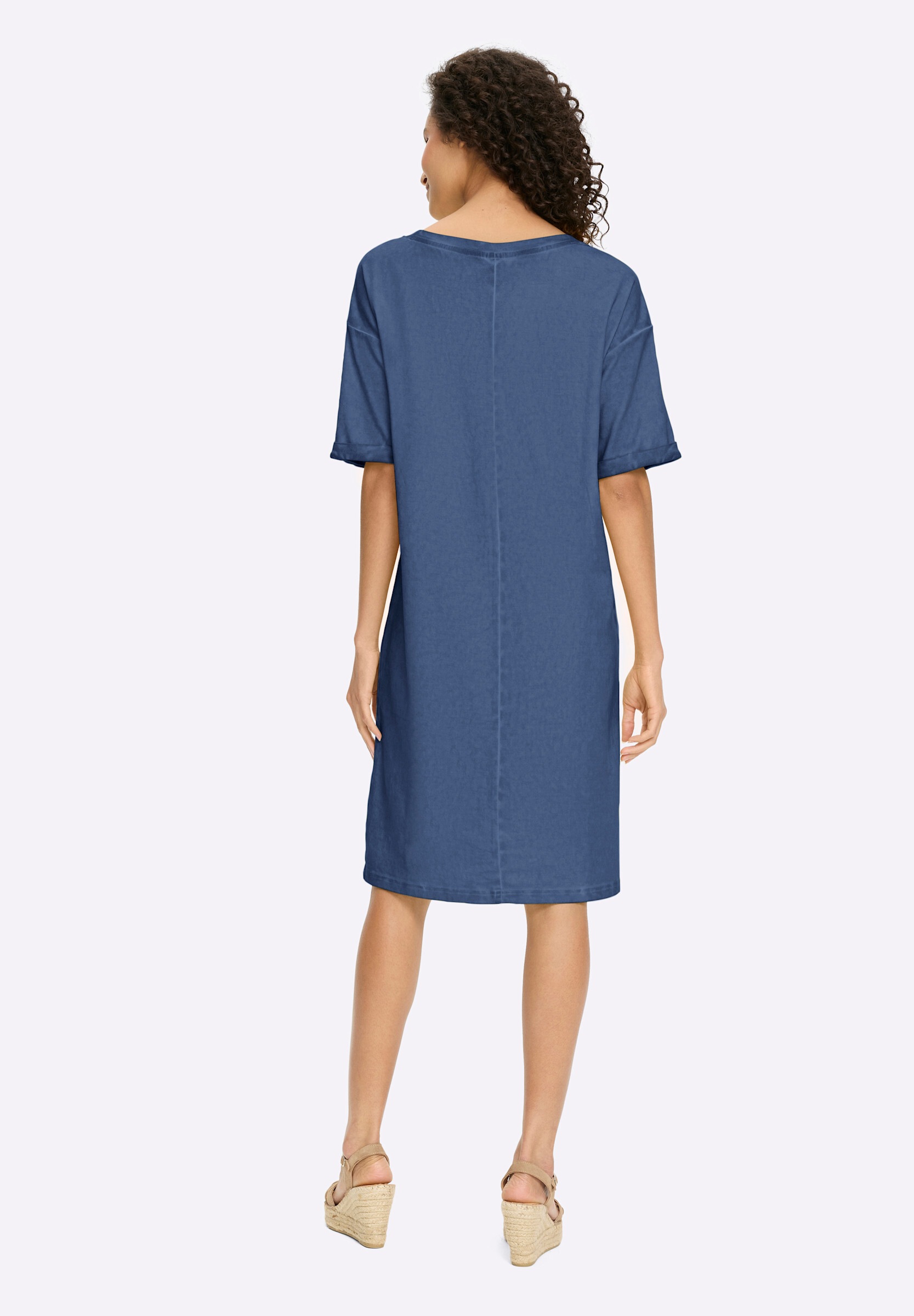 heine Shirtkleid »Jersey-Kleid Jerseykleid mit Oil-dyed-Waschung« Brusttasche