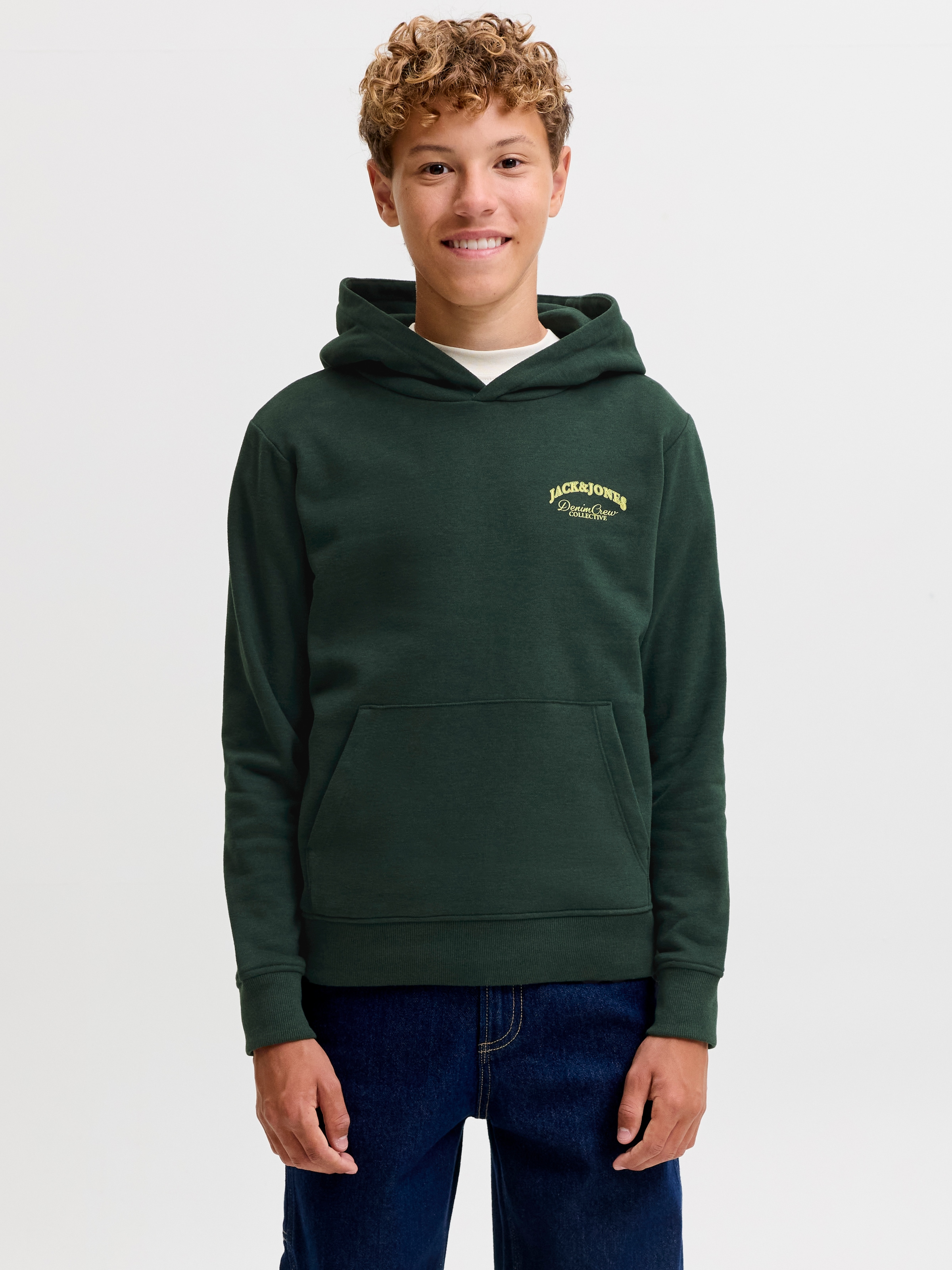 JACK & JONES Jungen Sweater JJEBRANDES  dunkelgrün | 164