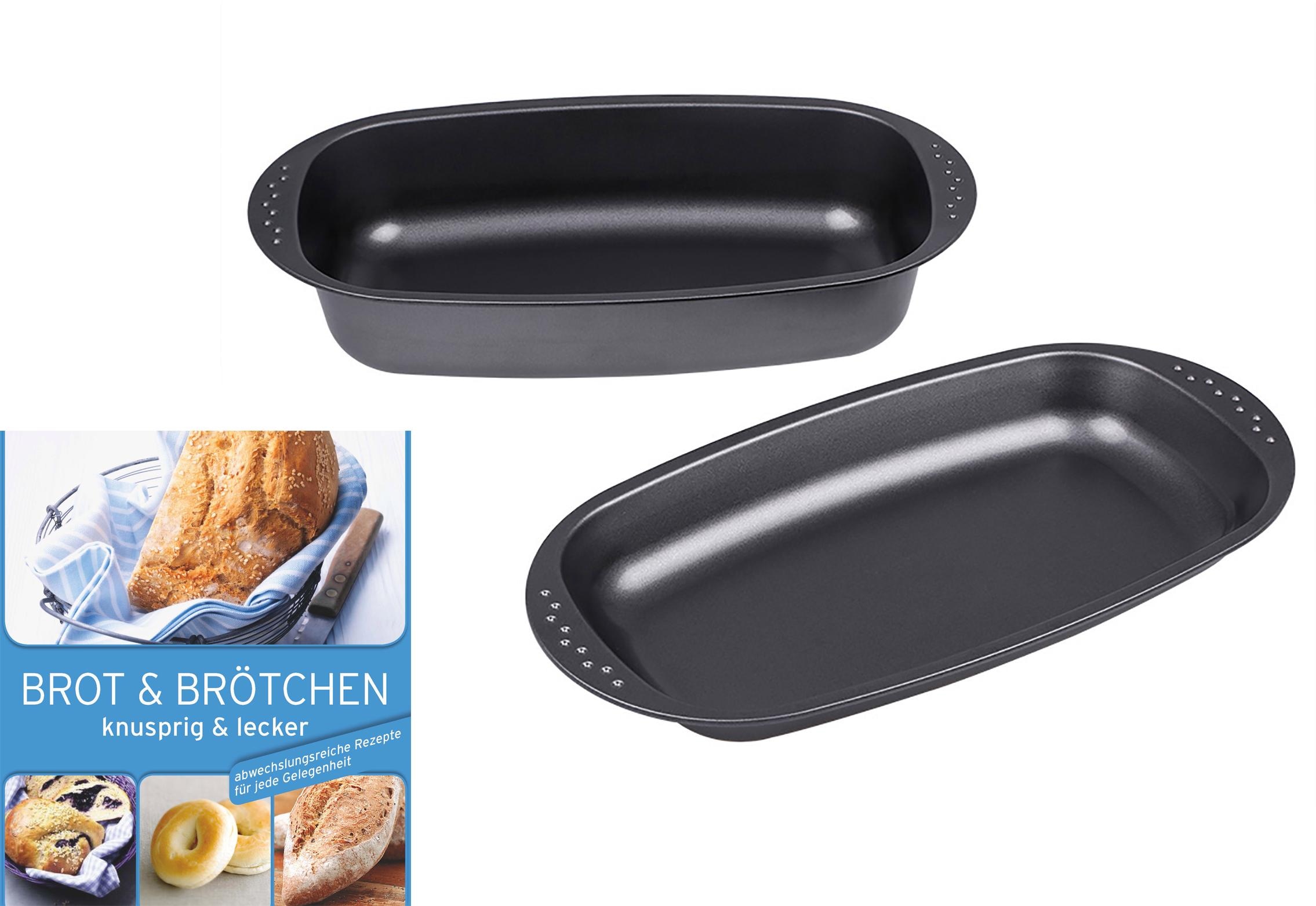 CHG Brotbackform »EasyOven«, (Set, 3 St.), inkl. Backbuch mit tollen Rezeptideen, Made in Germany