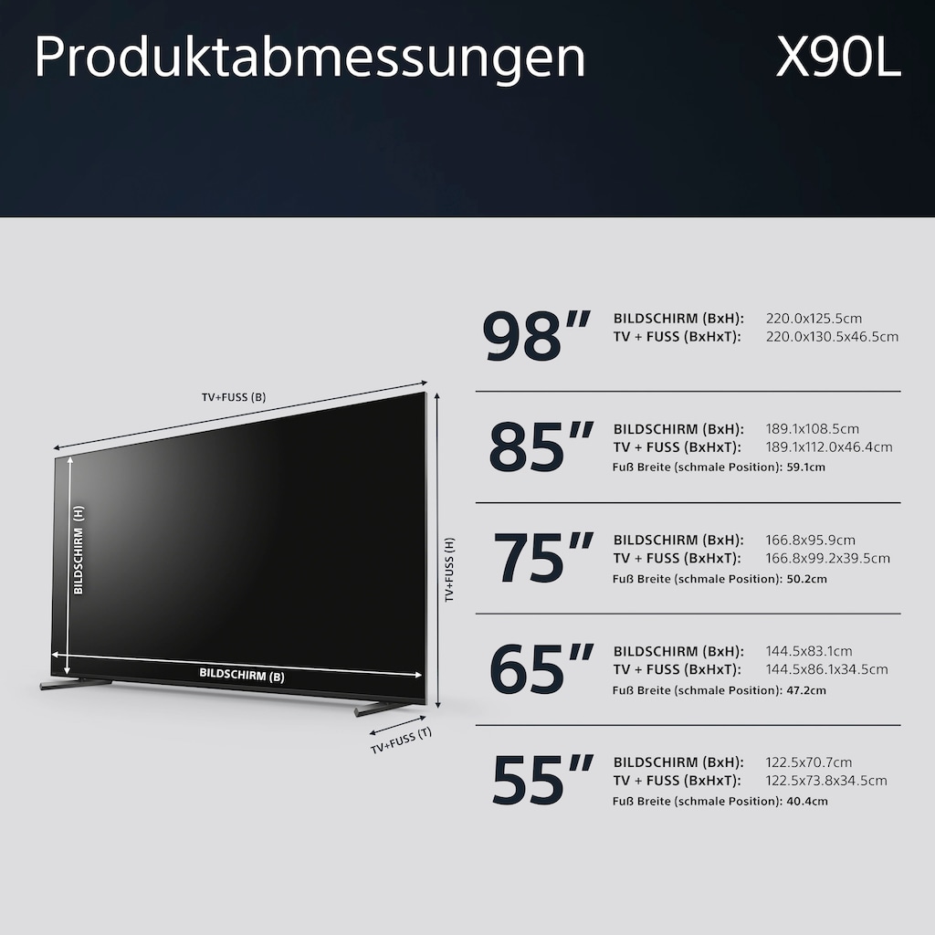 Sony LED-Fernseher »XR-55X90L«, 139 cm/55 Zoll, 4K Ultra HD, Android TV-Google TV-Smart-TV